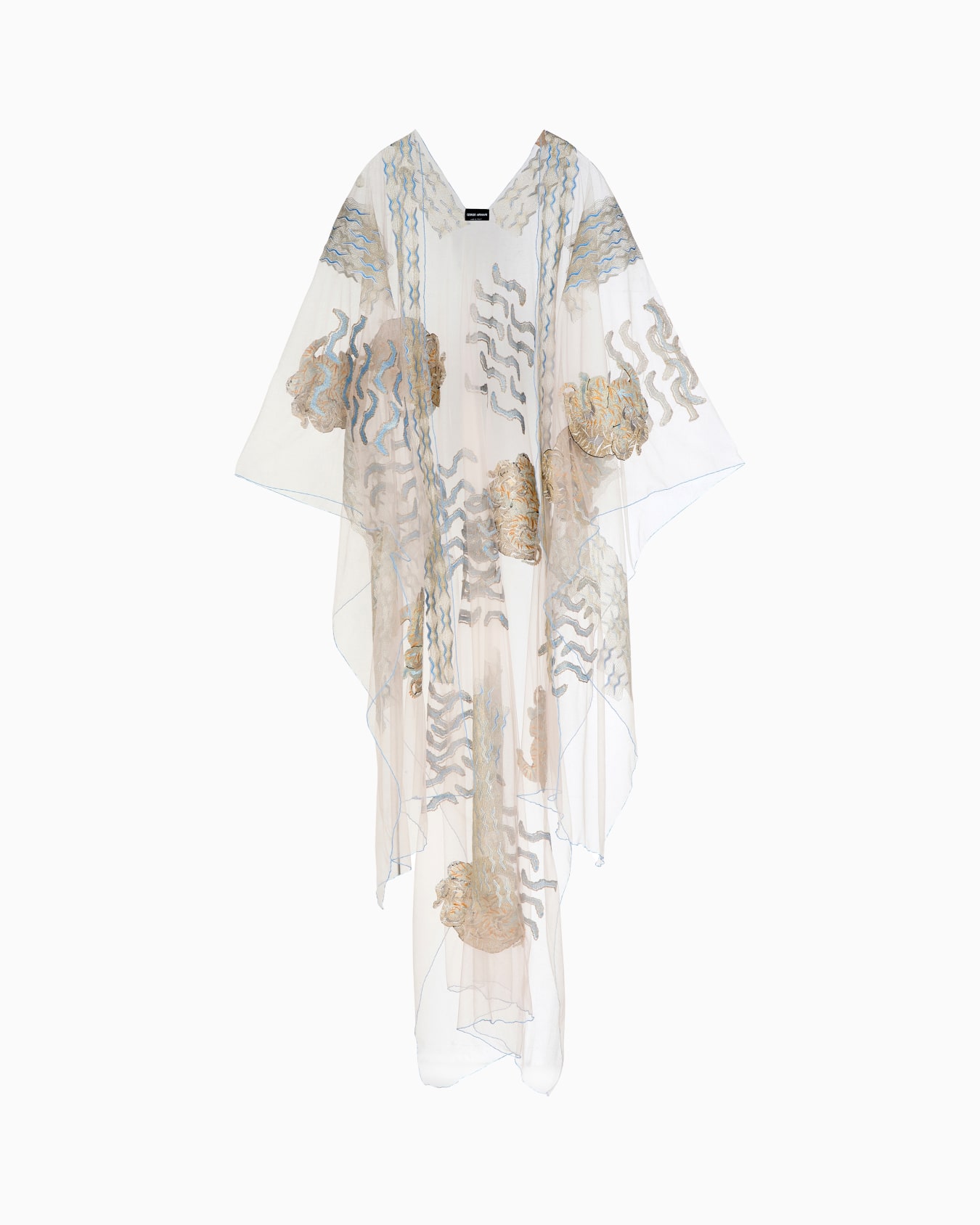 Embroidered tulle cape Slide 0