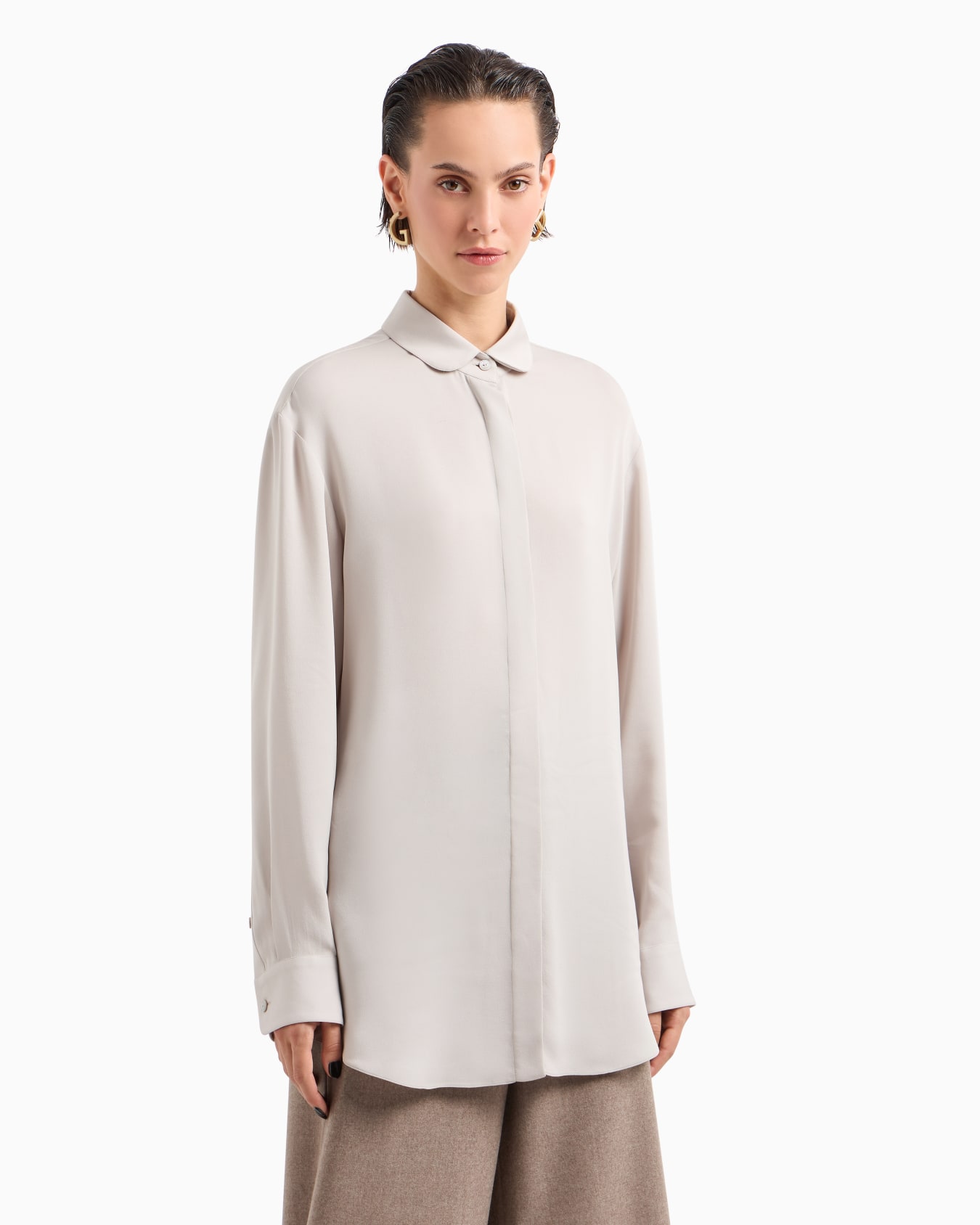 Triple silk georgette shirt Diapositiva 4