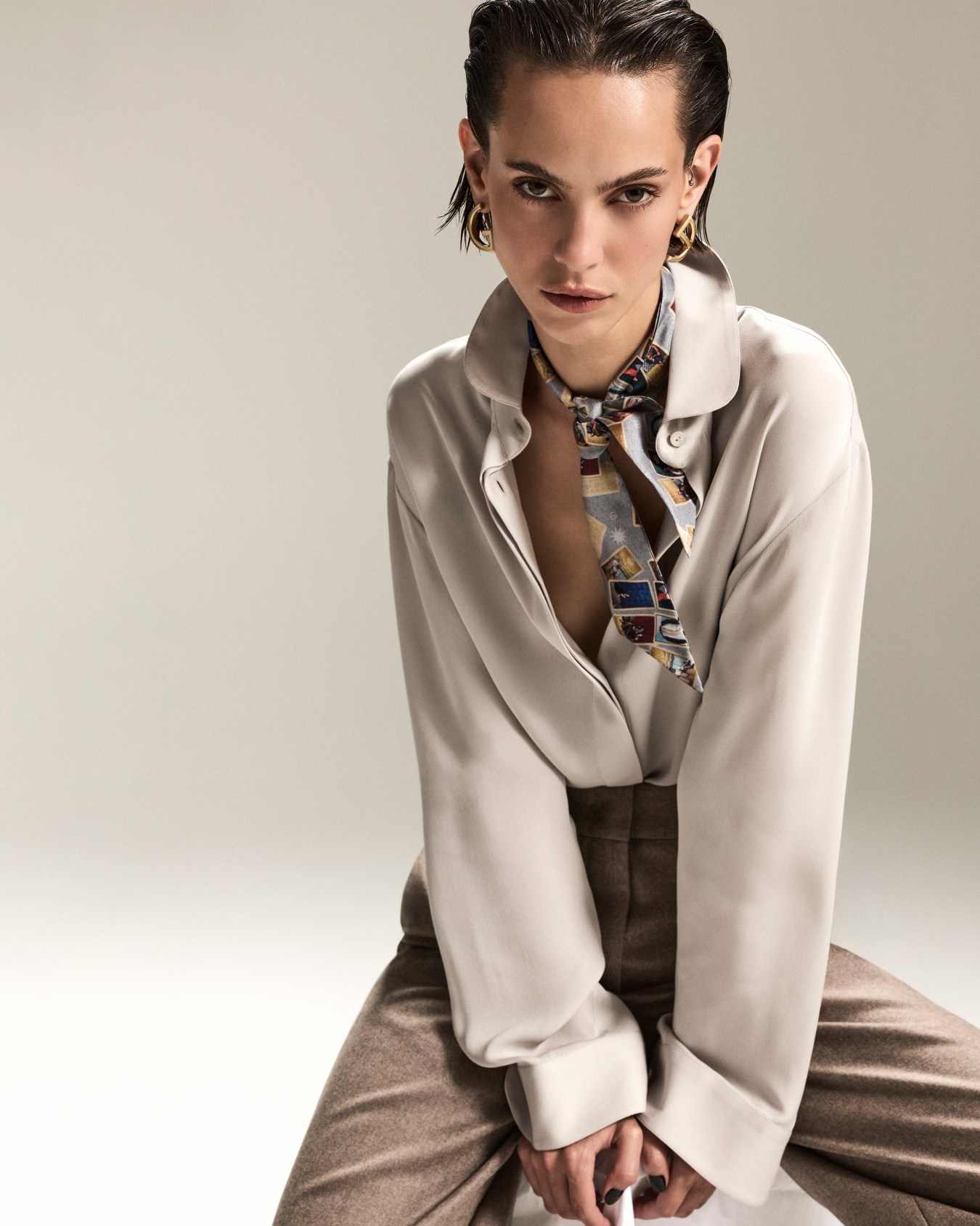 Triple silk georgette shirt Diapositiva 6