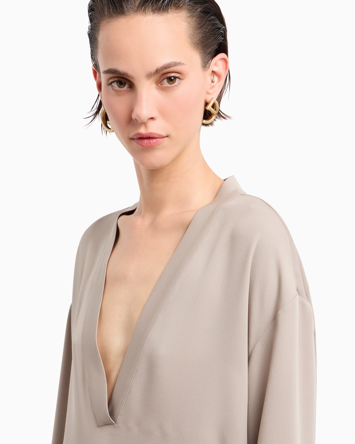 Blouse in triple silk georgette Slide 5
