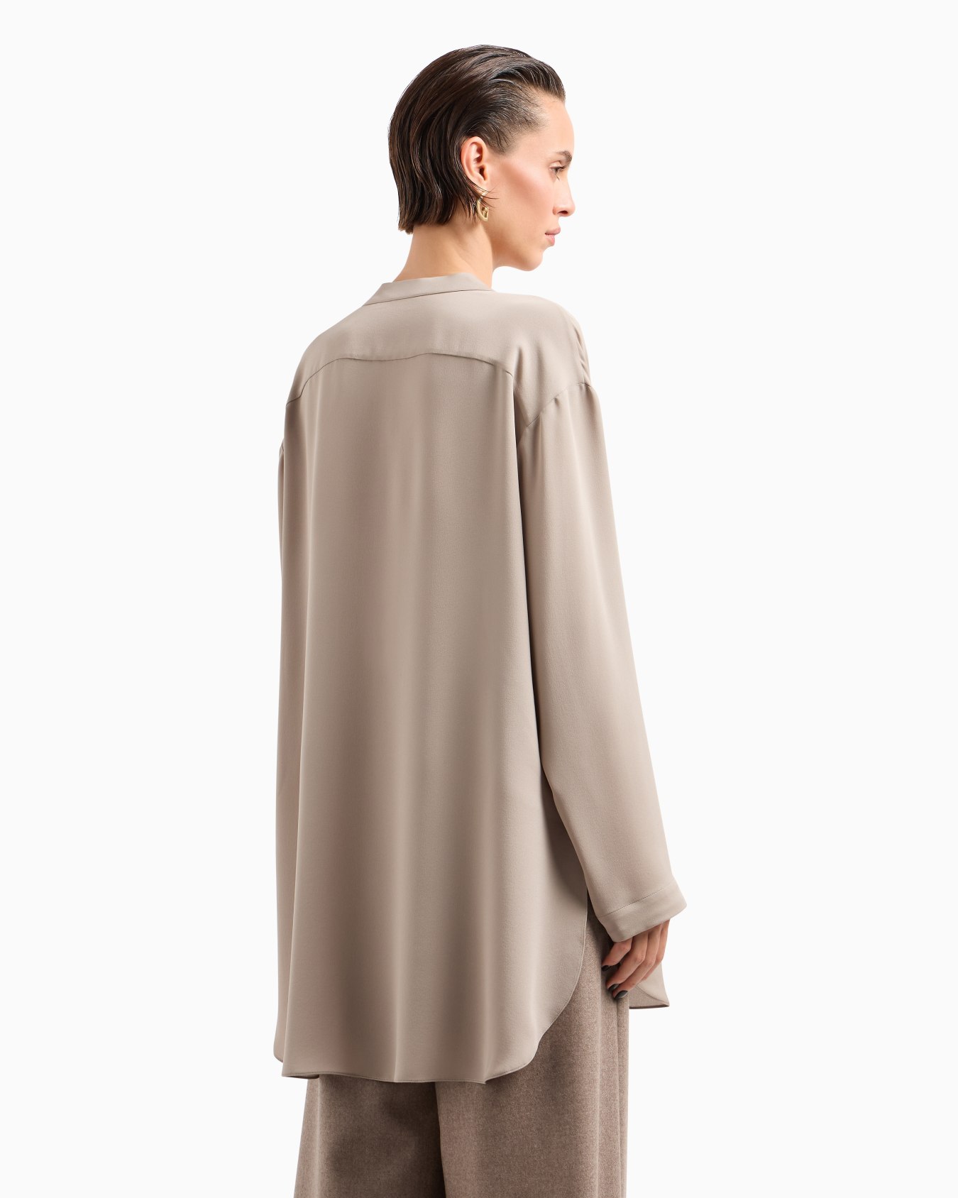 Blouse in triple silk georgette Slide 3