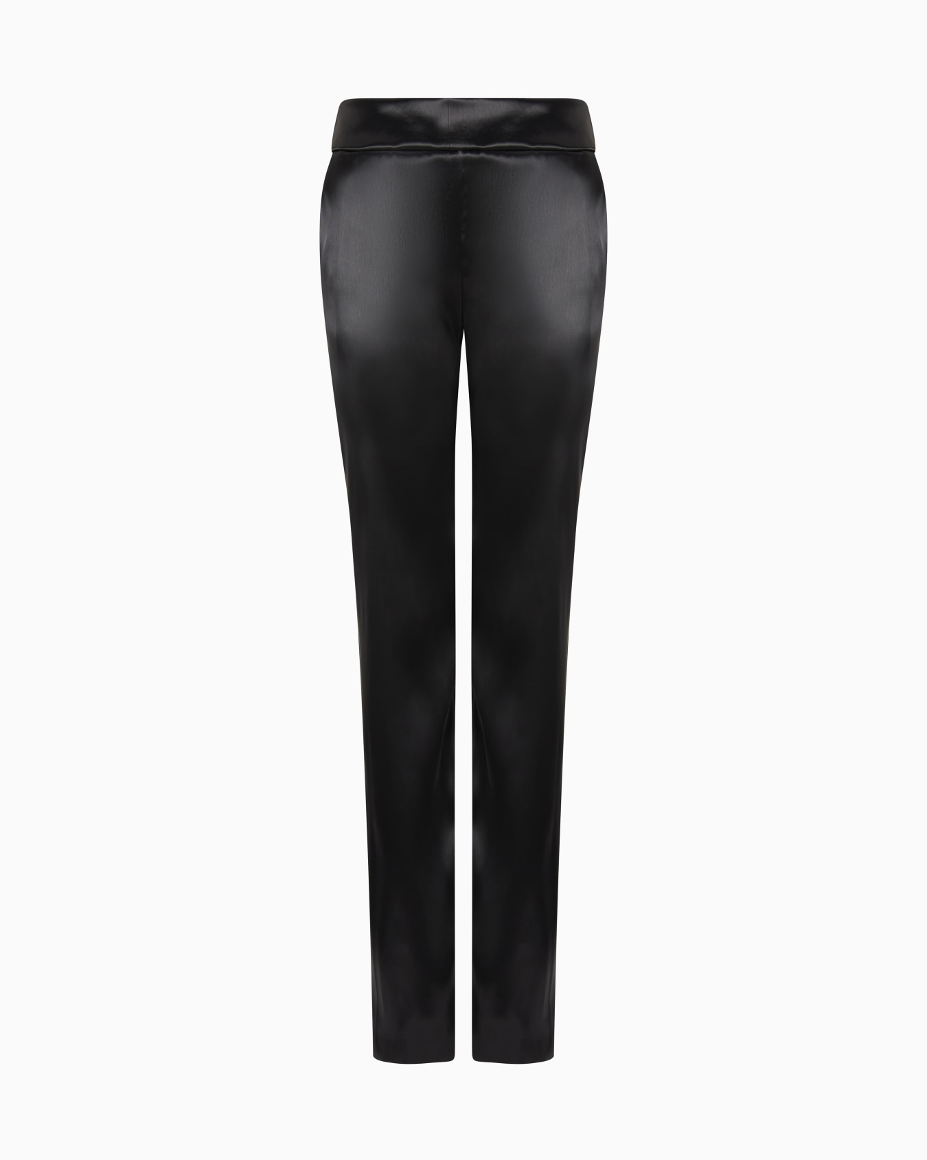 Fluid silk straight trousers Diapositiva 0