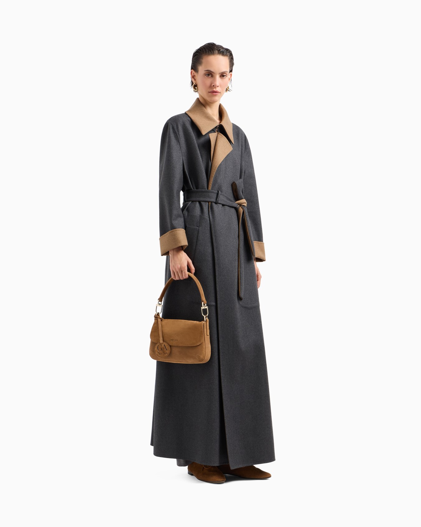 Small la Prima Soft suede handbag  Slide 5