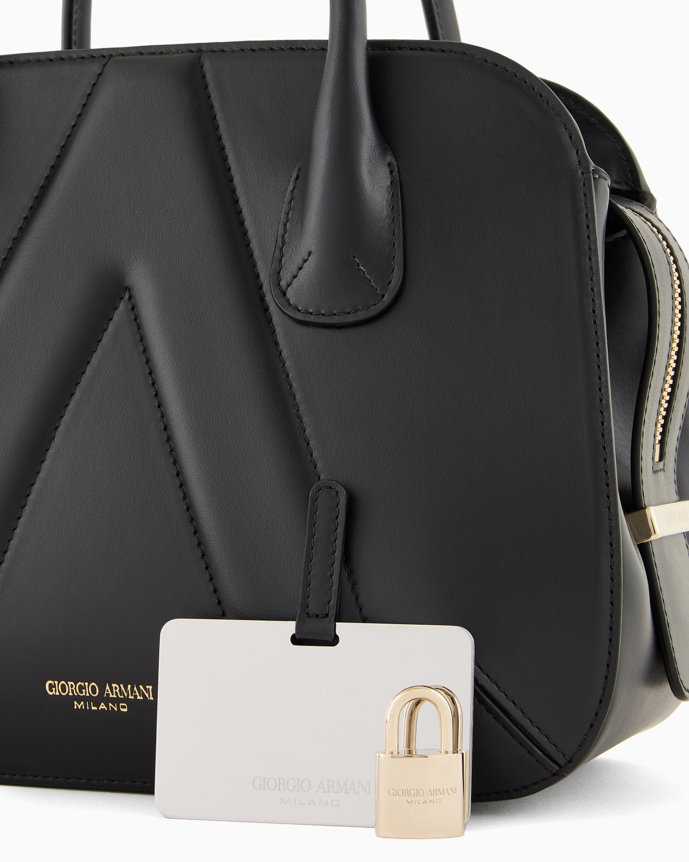Small leather la Prima Boston bag Diapositiva 5