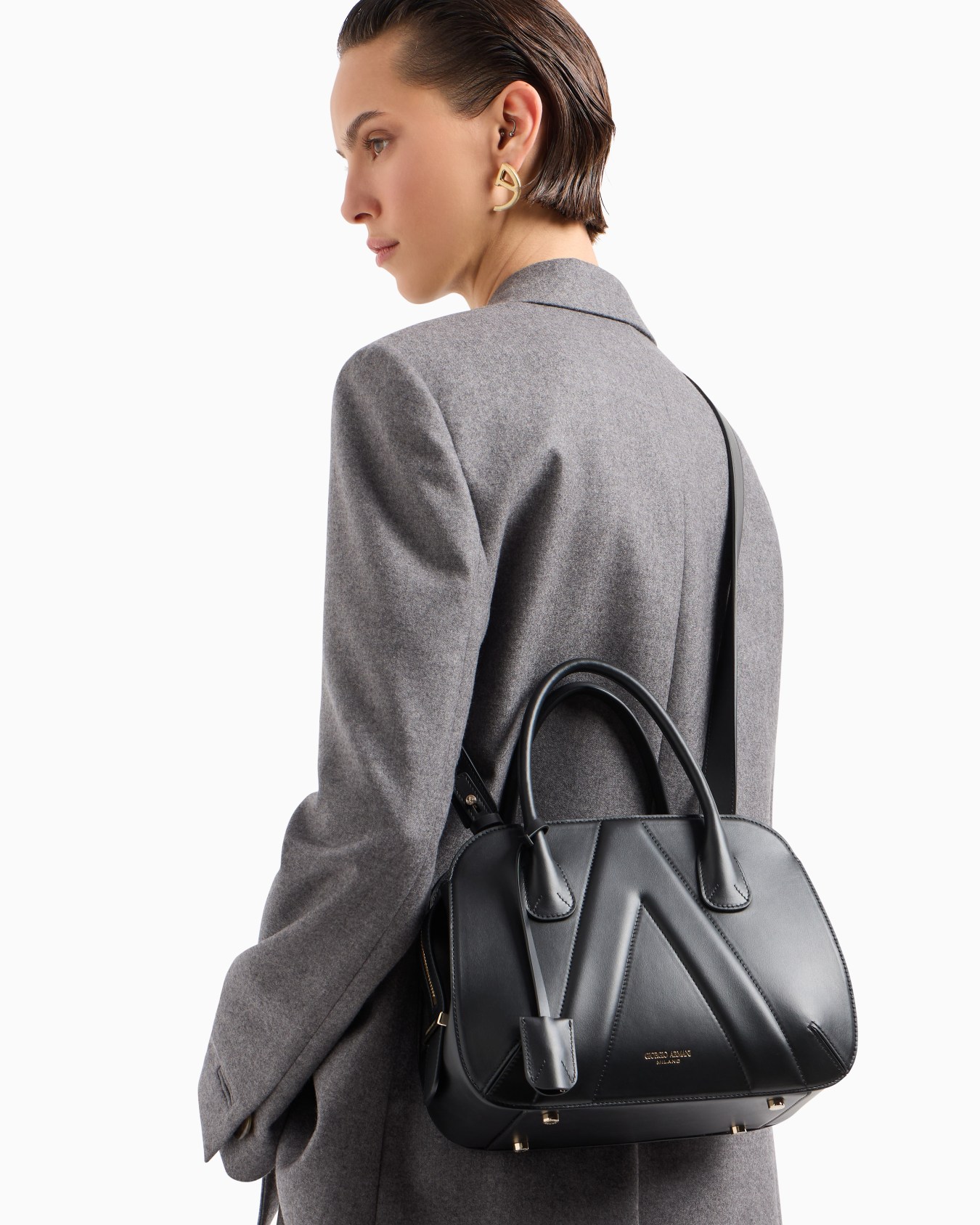 Small leather la Prima Boston bag Diapositiva 7