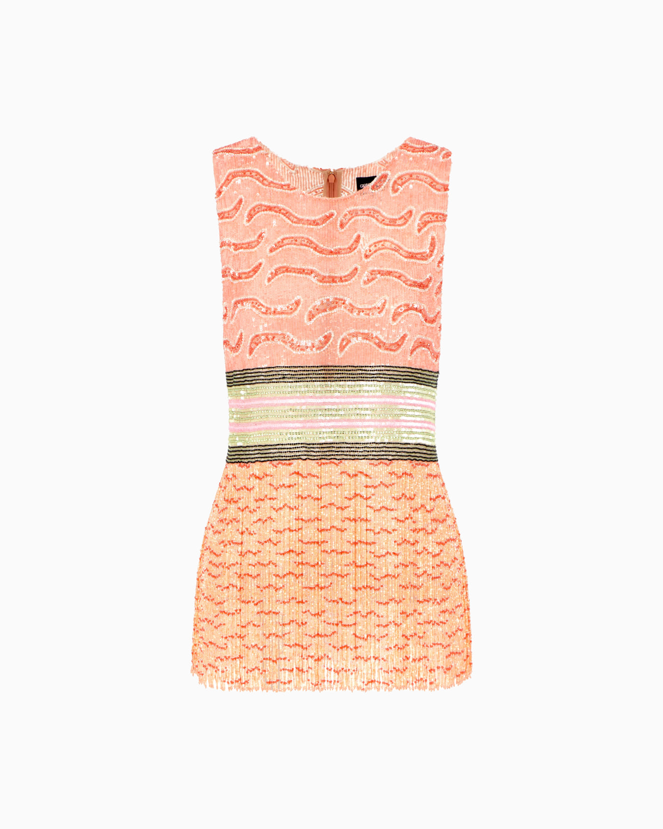 Fringed embroidered tulle top  Slide 0