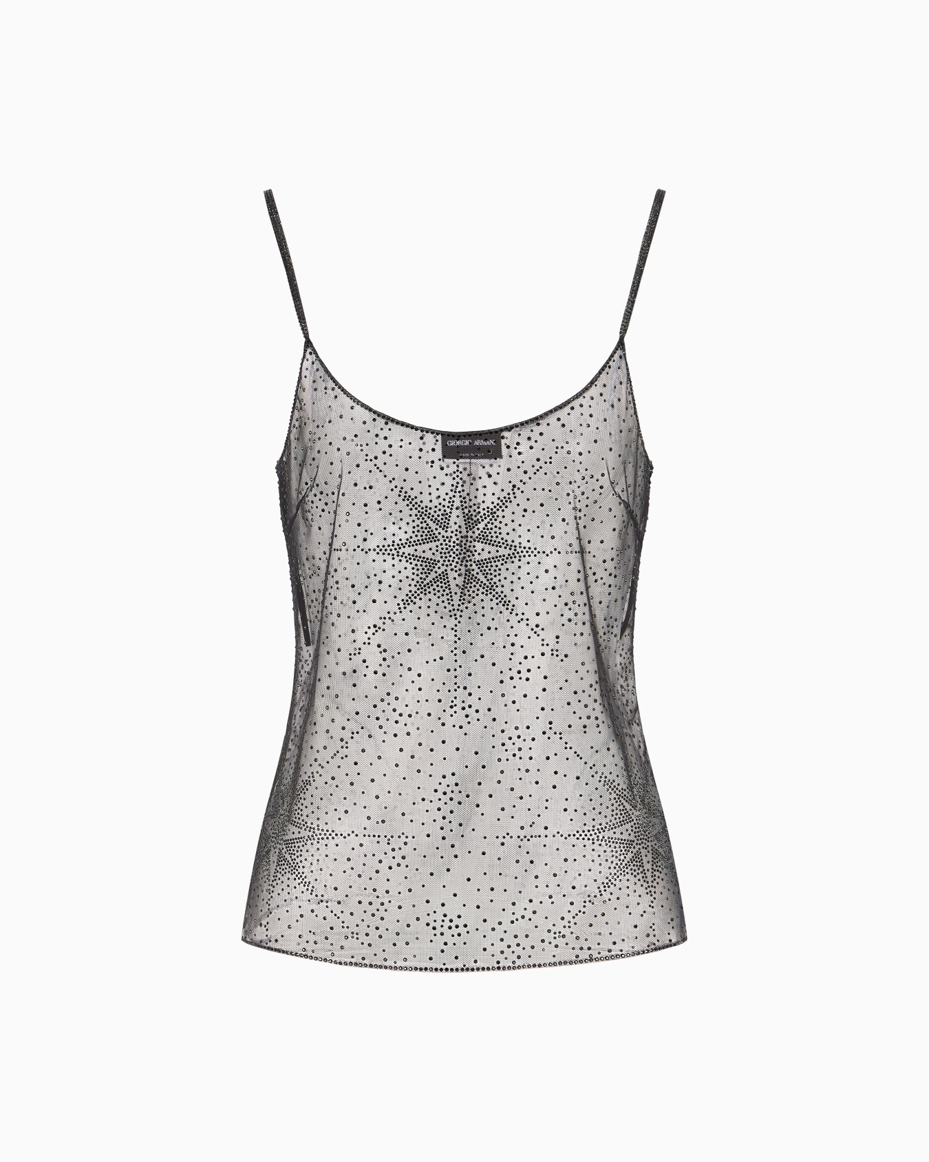 Tulle top with rhinestone embroidery Slide 0
