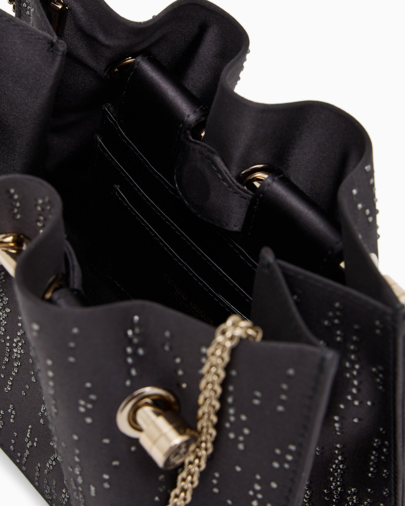 Pochette en satin et cristaux Diapositive 3