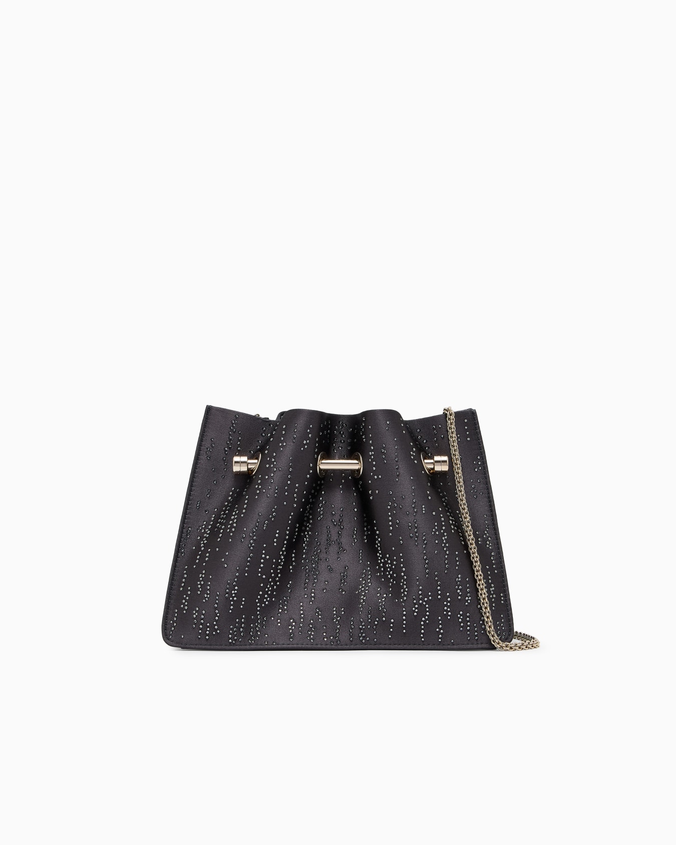 Pochette en satin et cristaux Diapositive 0
