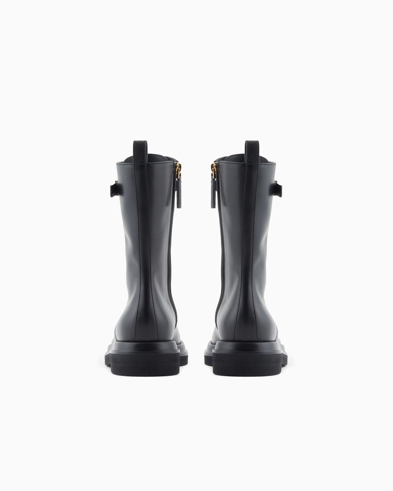 Smooth leather combat boots Slide 2