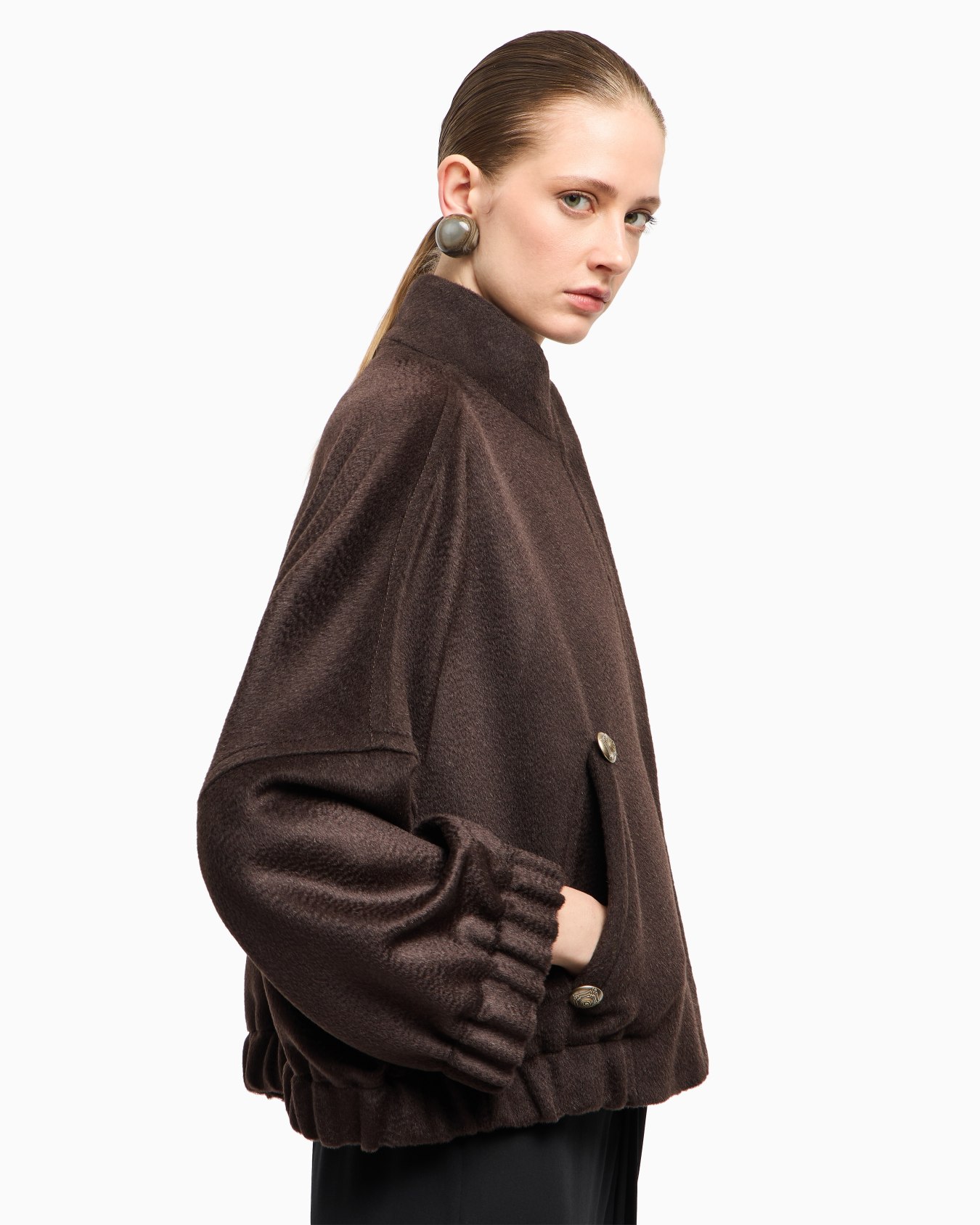 Alpaca and wool pea coat Slide 5
