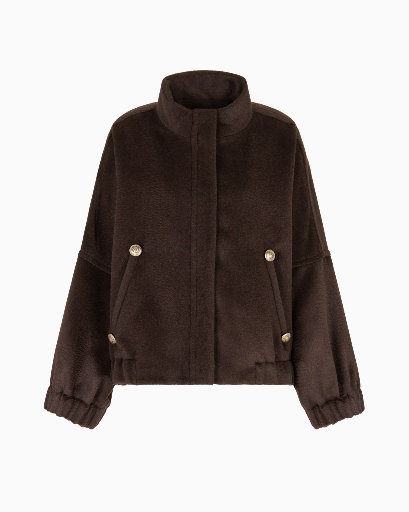 Alpaca and wool pea coat Slide 0