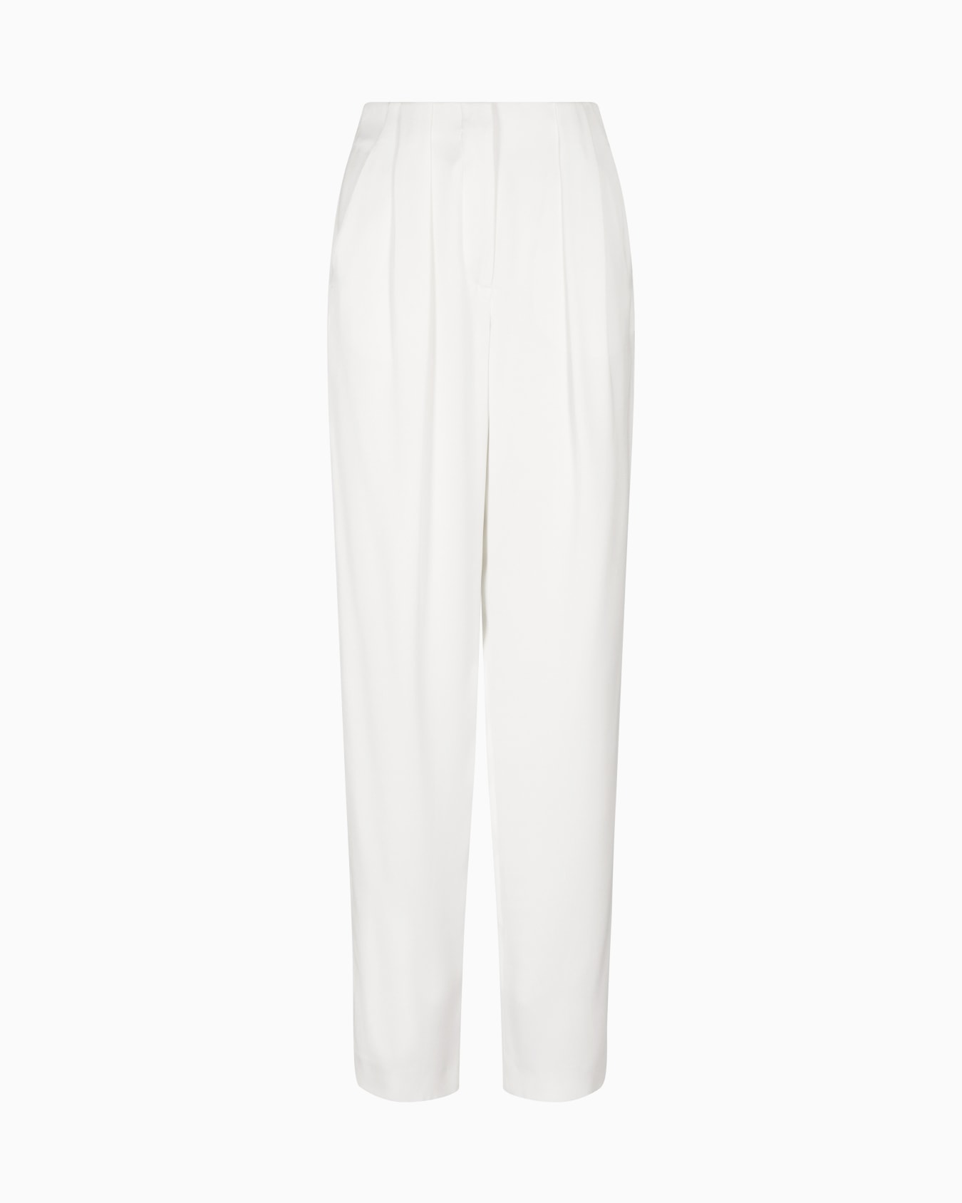 Double-sided silk-satin two-pleat trousers Slide 0