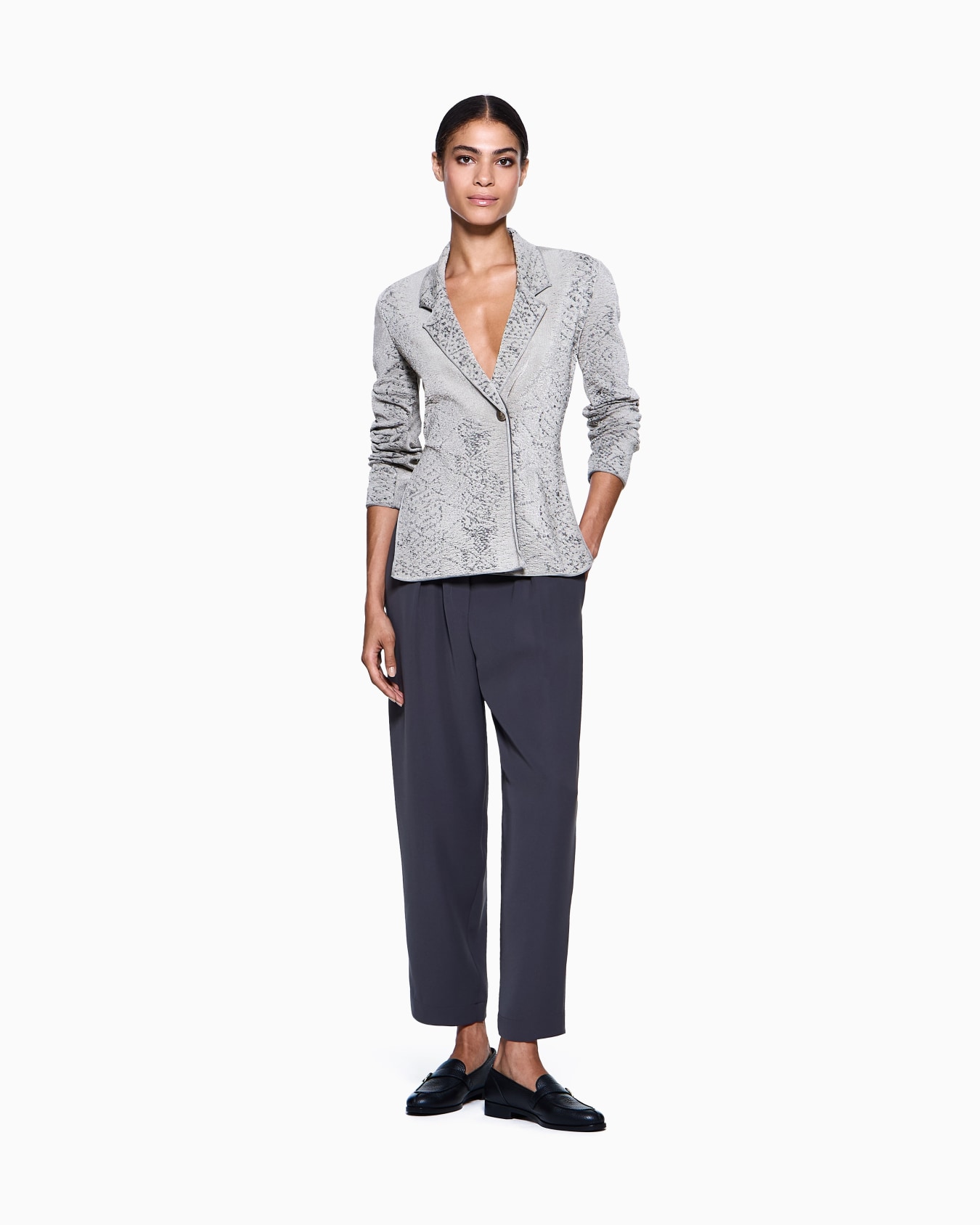 Pantalon droit en cady technique Diapositive 1
