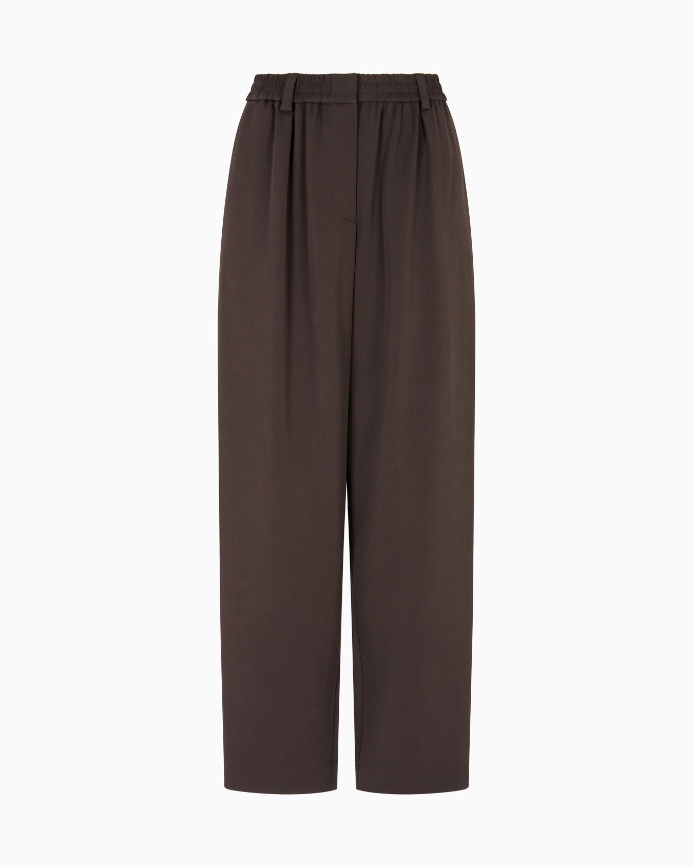 Straight trousers in silk double georgette Slide 0