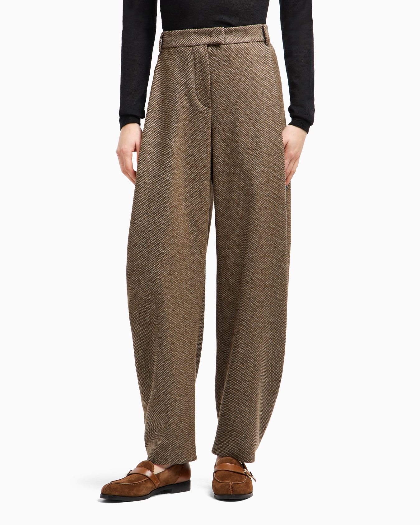 Pantalon fluide en maille de laine vierge et cachemire Diapositive 4