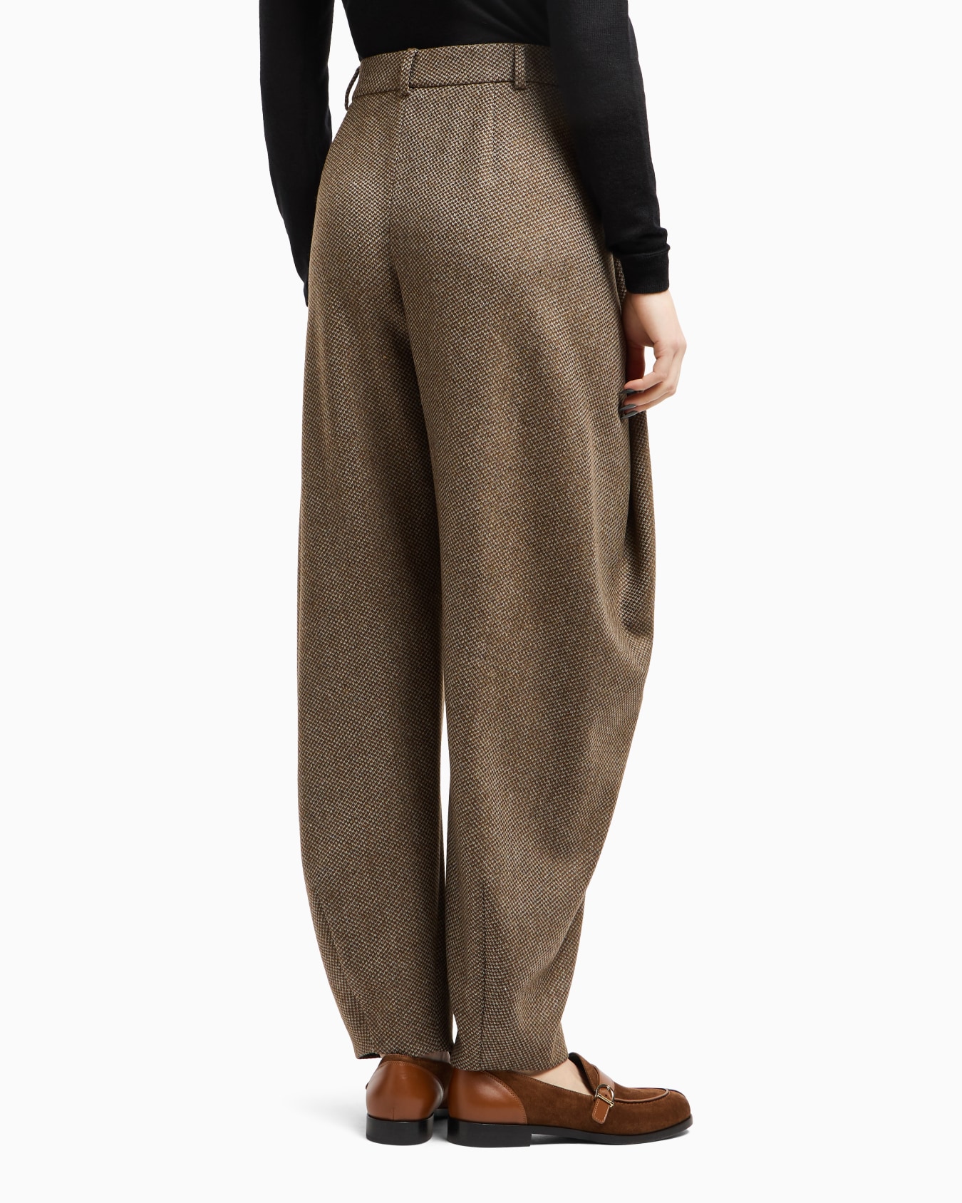 Pantalon fluide en maille de laine vierge et cachemire Diapositive 3