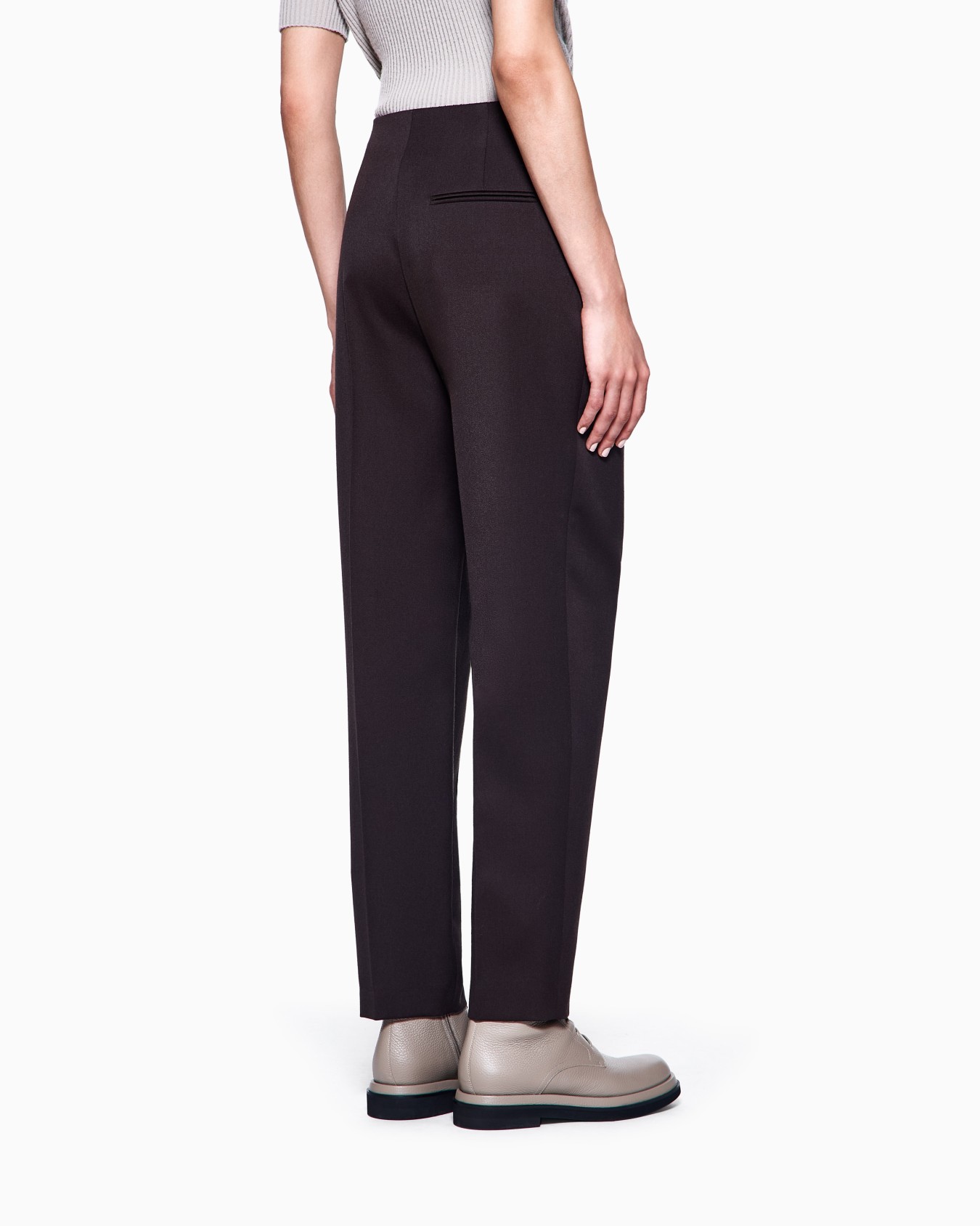 Pantalon à une pince en laine Diapositive 2