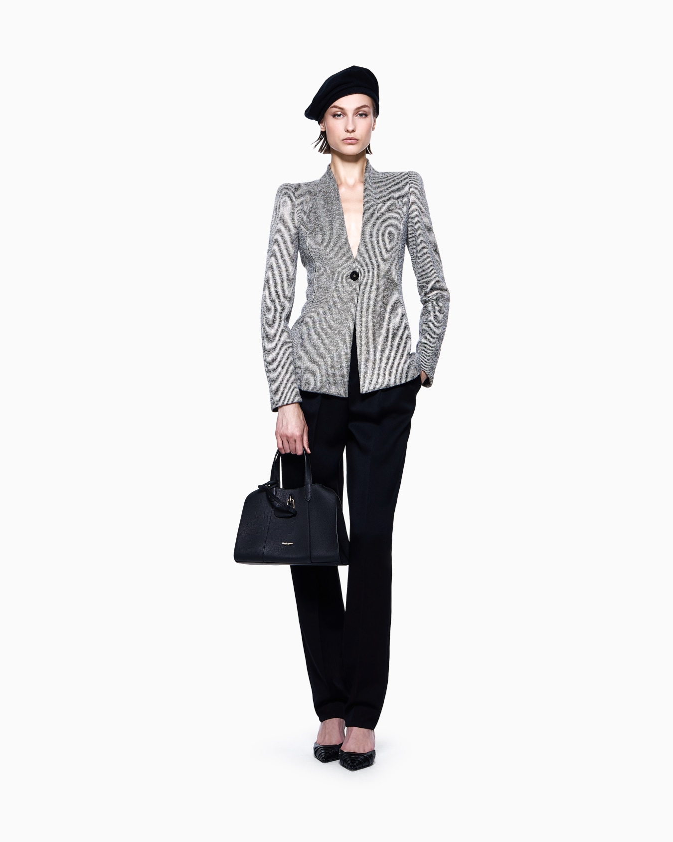 Pantaloni a una pince in lana Slide 1