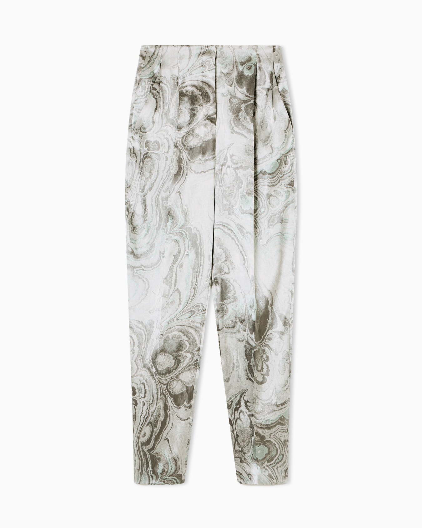 Jacquard single-pleat trousers Slide 0