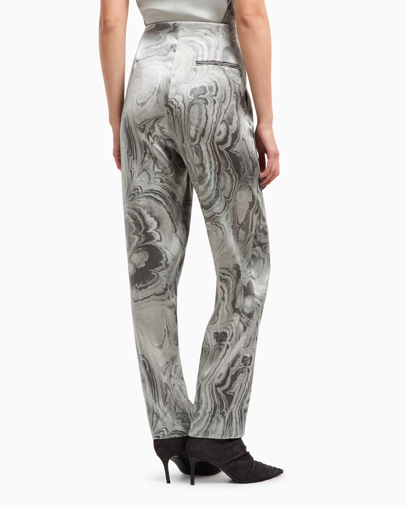 Jacquard single-pleat trousers Slide 2