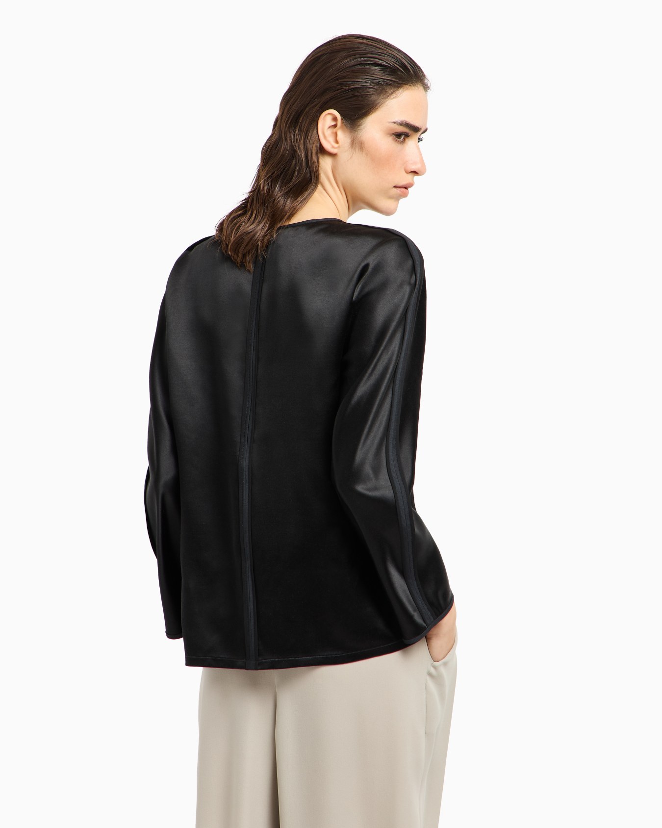 Blouse in Tussah silk satin Slide 3