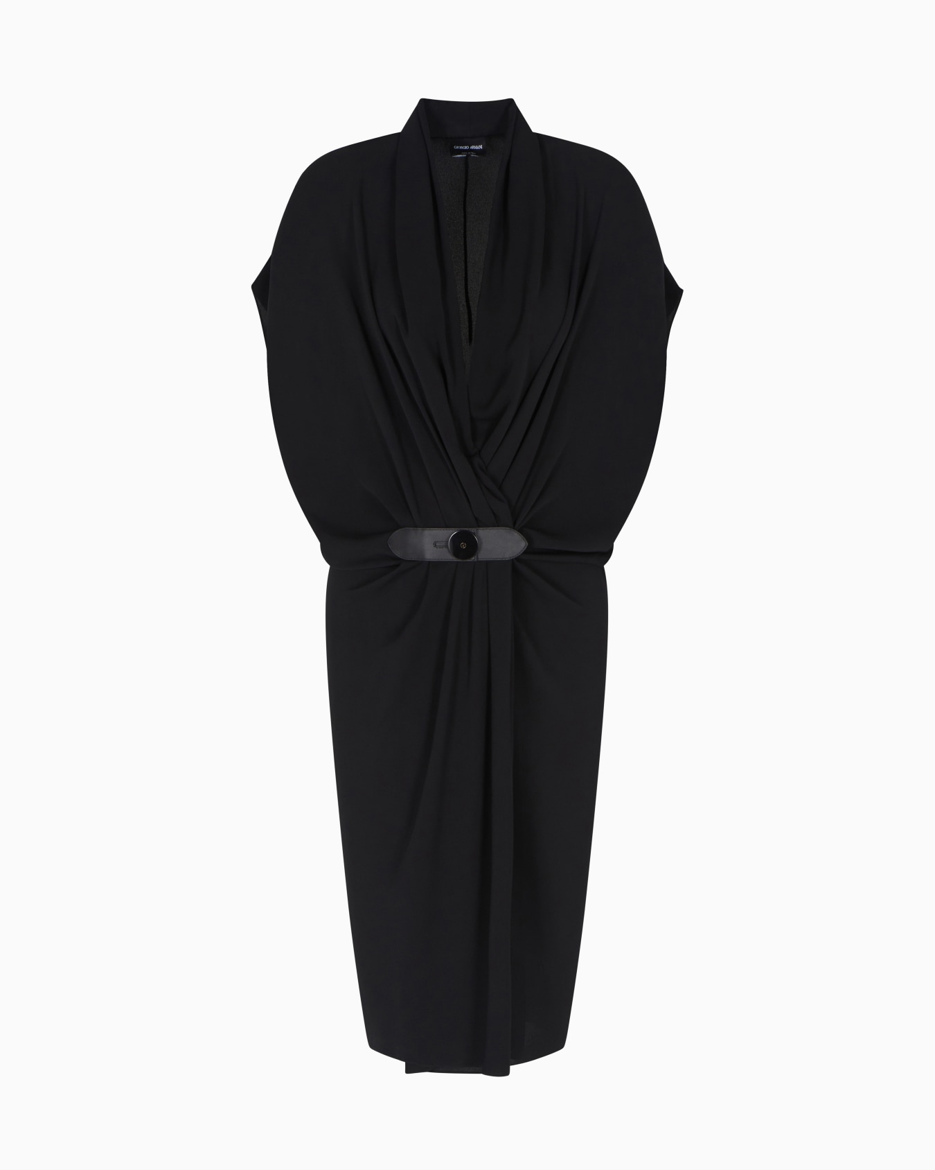 Silk triple georgette midi dress Slide 0