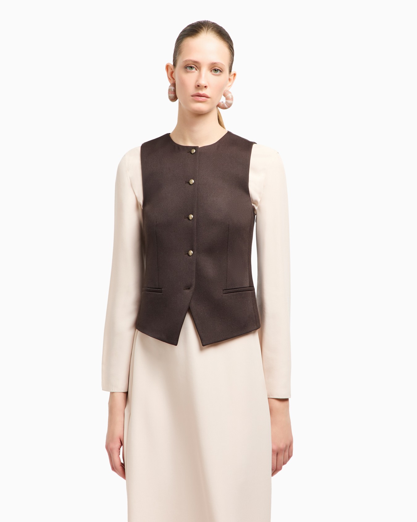 Gilet monopetto in lana Slide 4