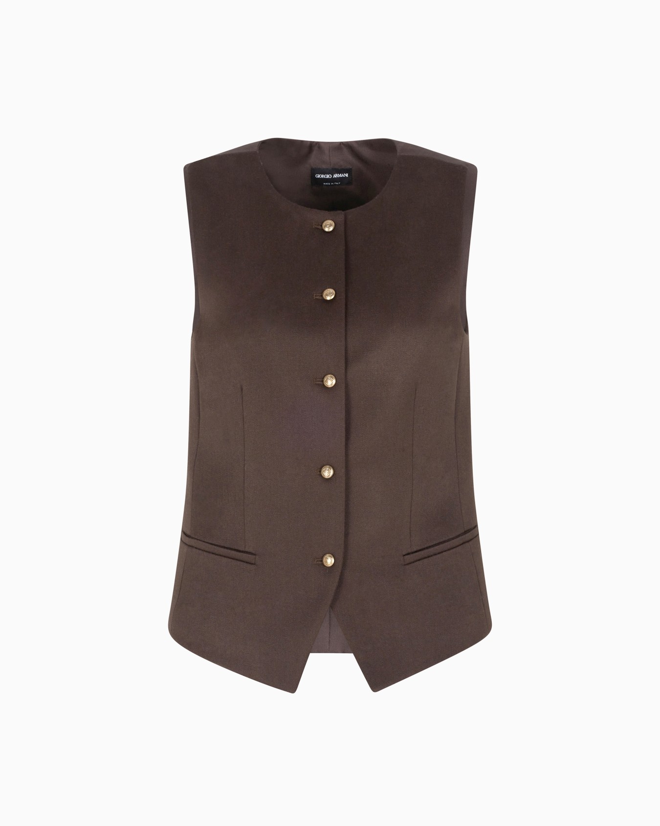 Gilet monopetto in lana Slide 0