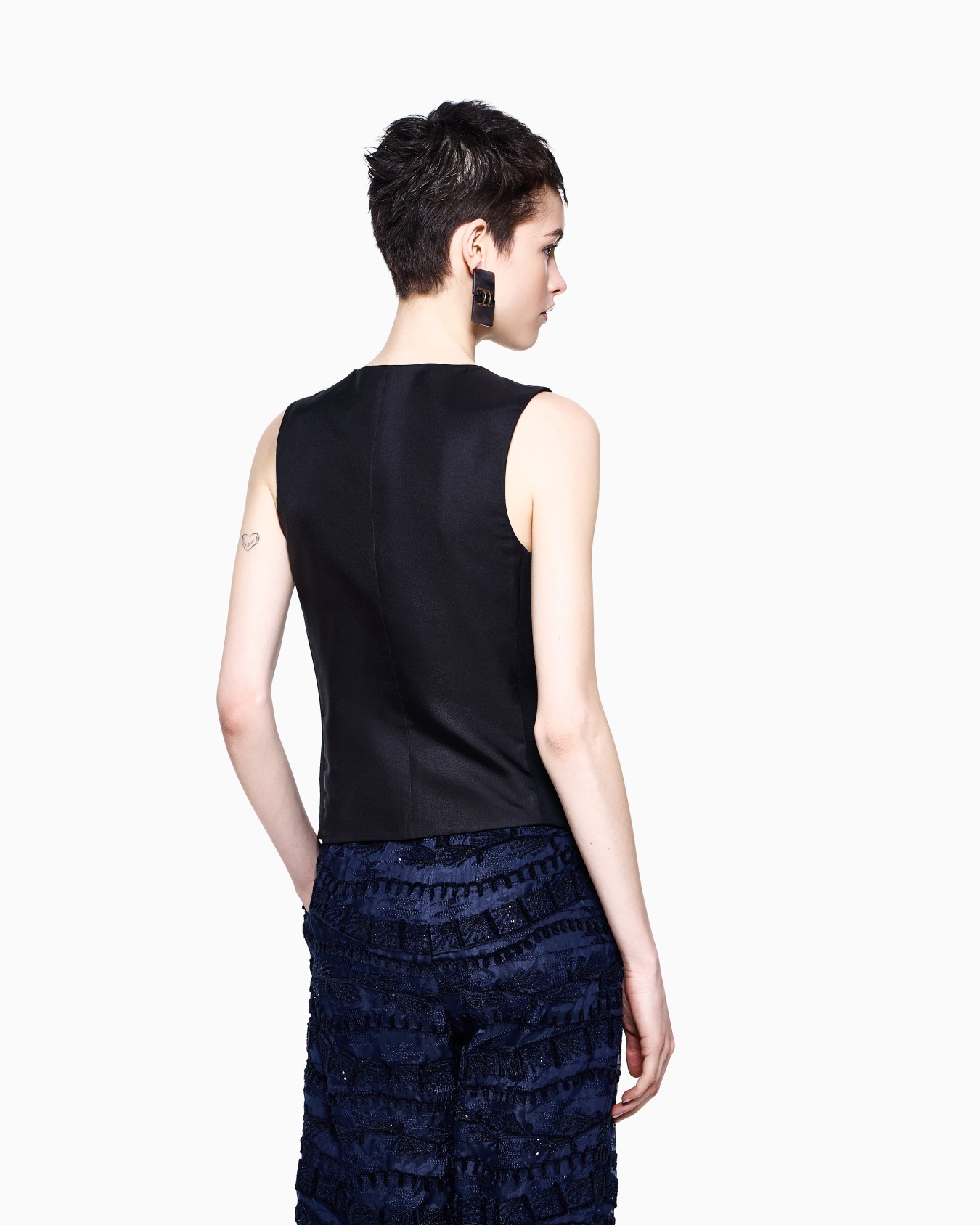 Gilet monopetto in lana Slide 3