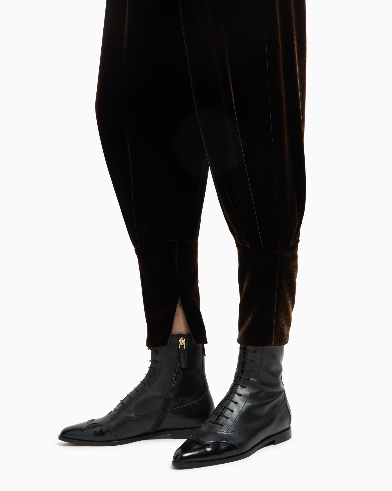Pantalon à pinces en velours Diapositive 5