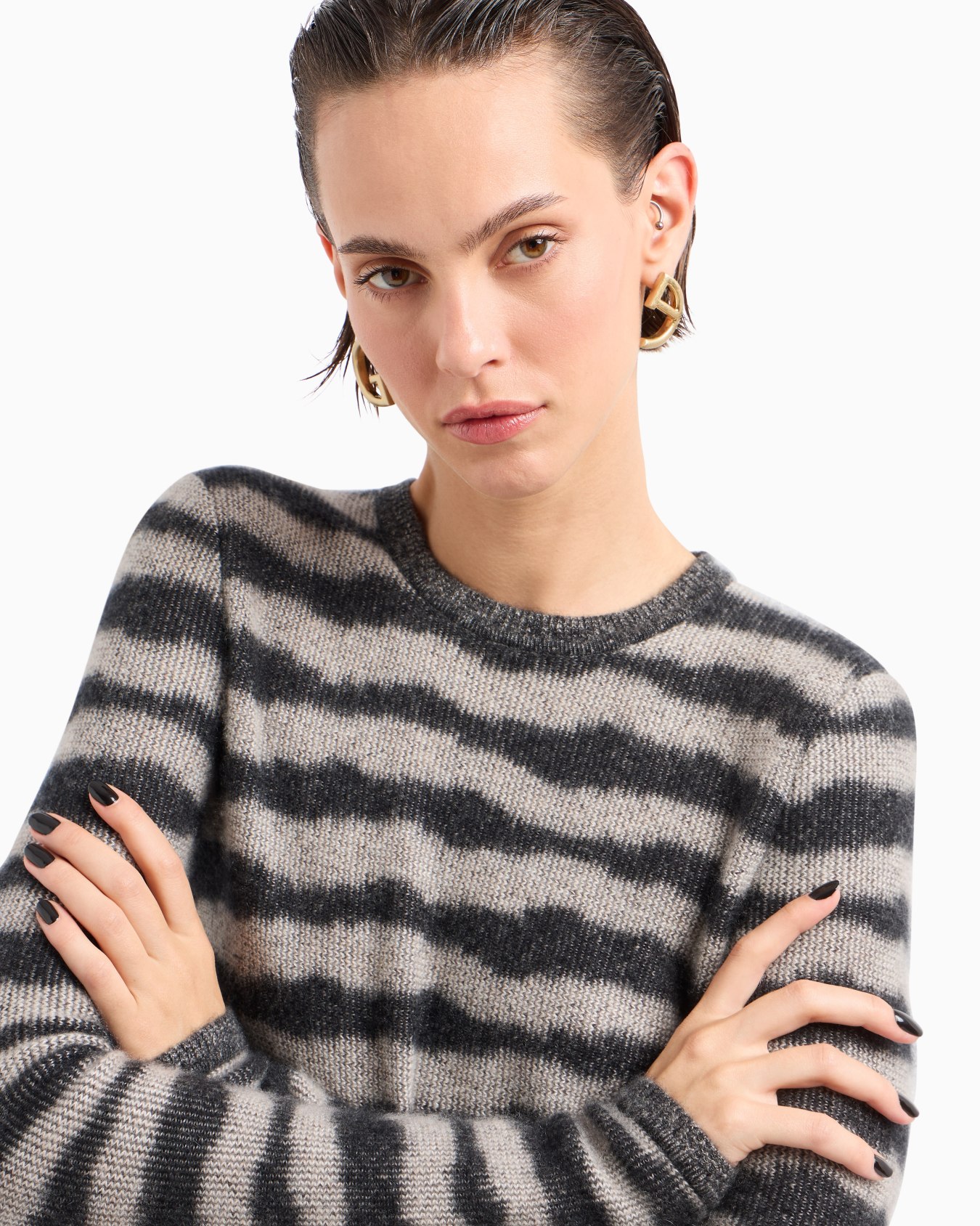 Cashmere and silk jacquard crew-neck jumper Diapositiva 5