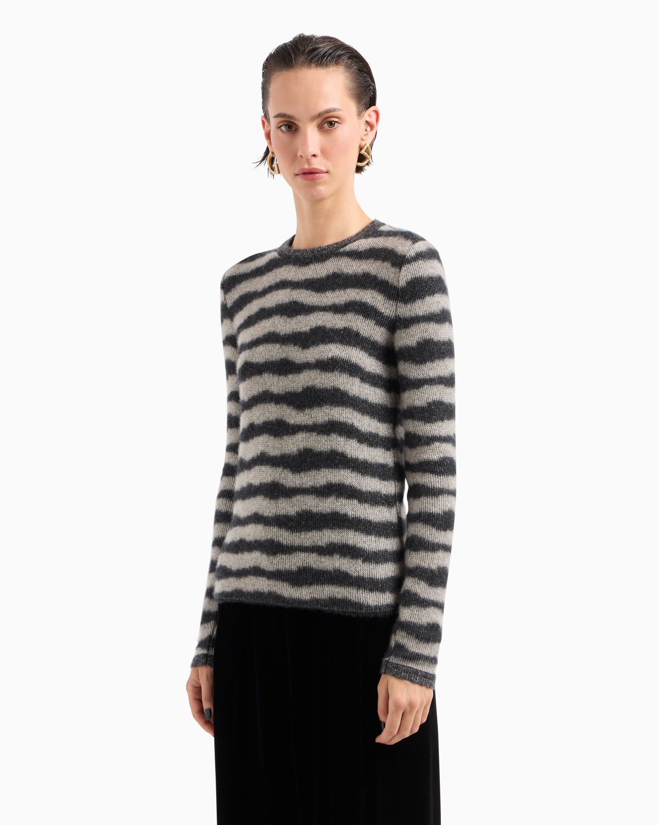 Cashmere and silk jacquard crew-neck jumper Diapositiva 4