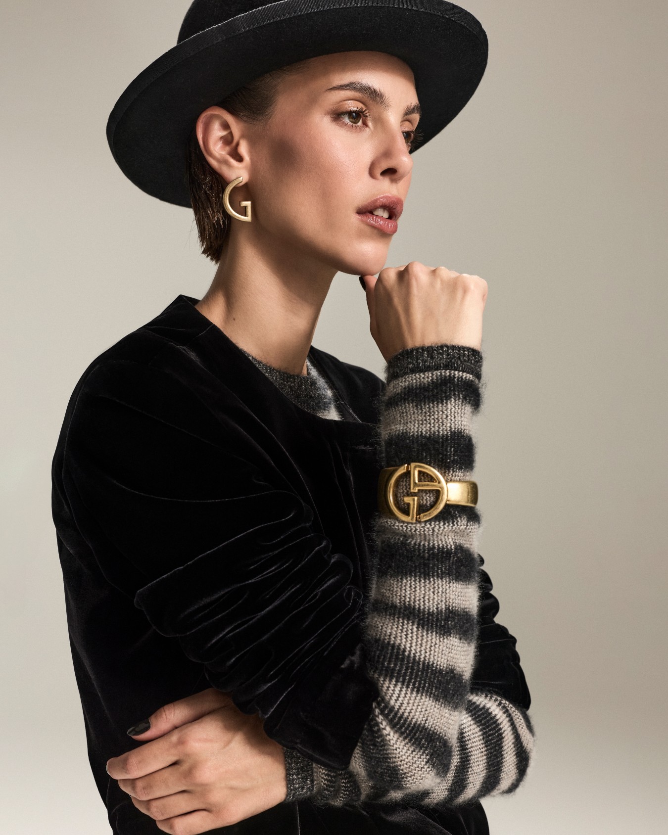 Cashmere and silk jacquard crew-neck jumper Slide 6
