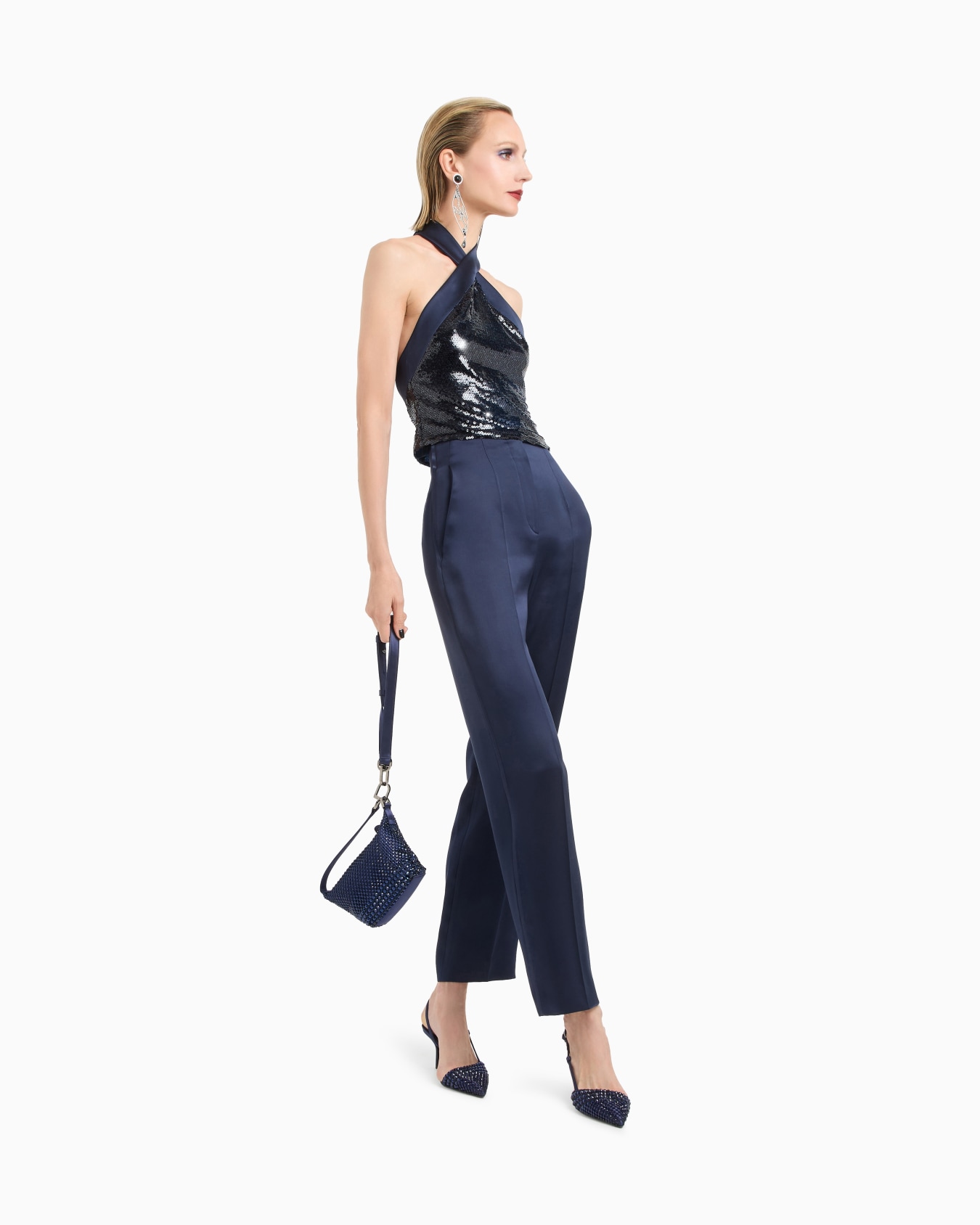Tulle top embroidered with sequins Slide 1