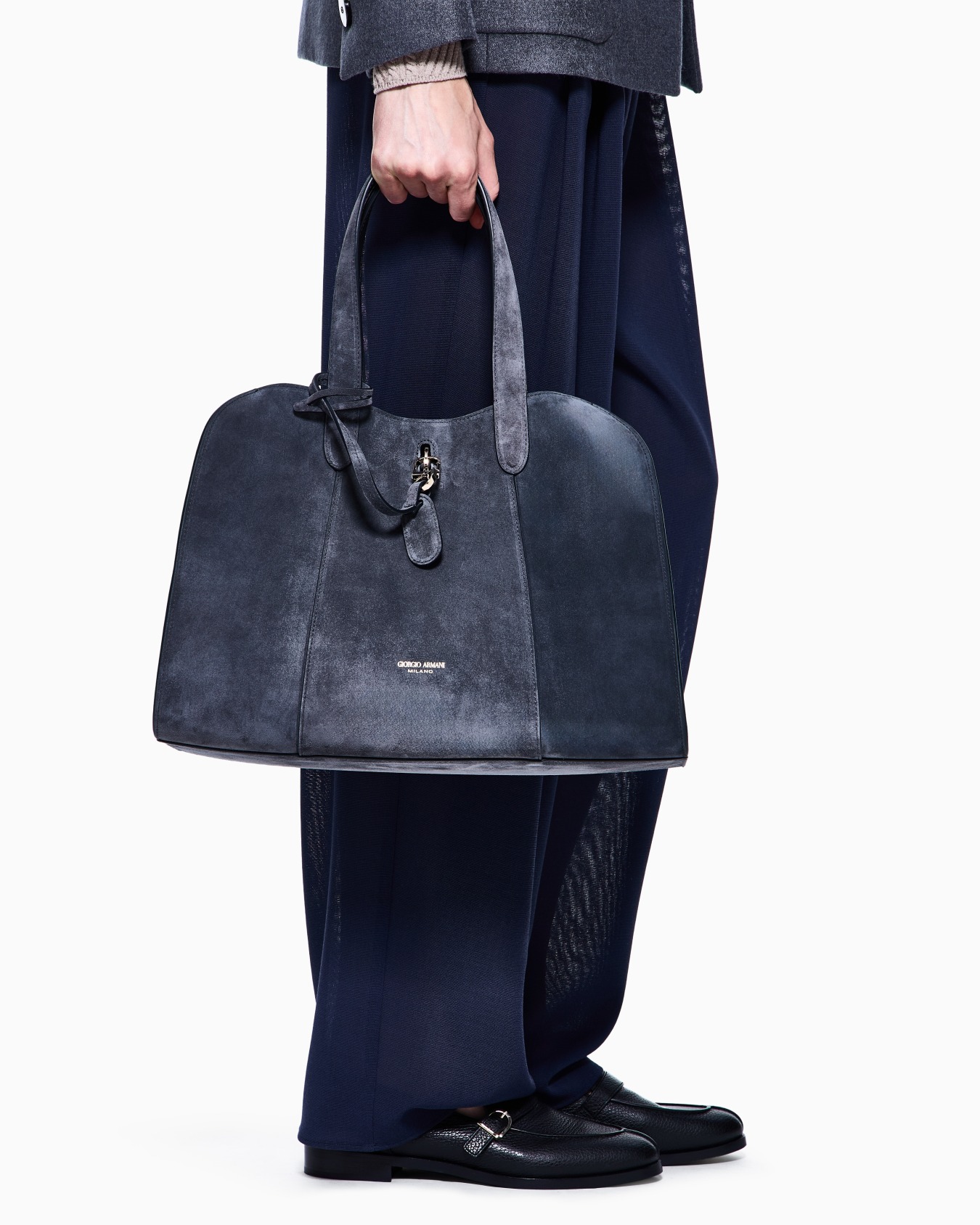 Tote bag grande in suede Slide 5