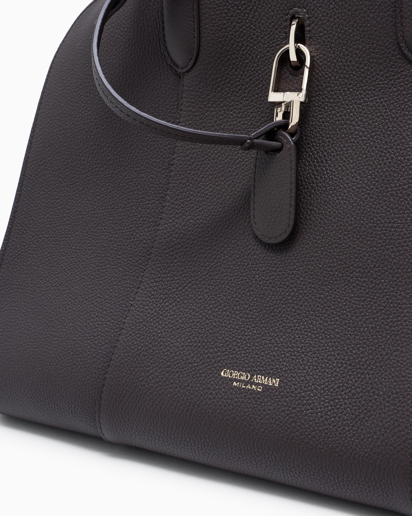 Large pebbled leather tote bag Slide 4