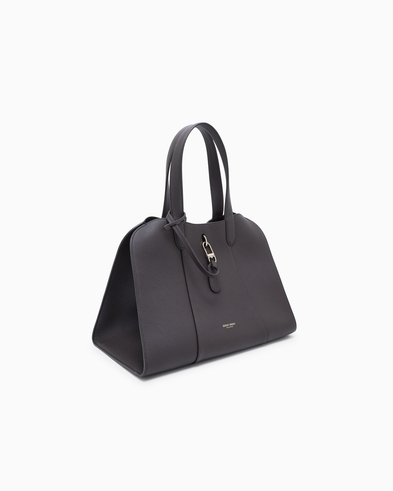 Large pebbled leather tote bag Slide 1
