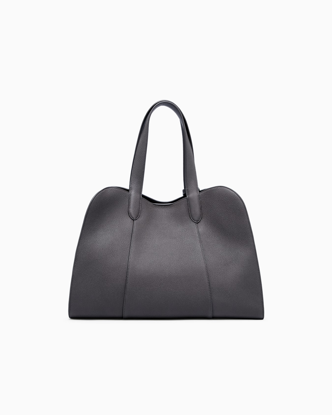 Large pebbled leather tote bag Slide 2