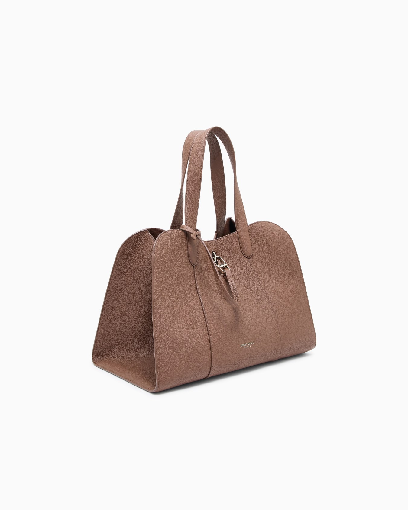 Large pebbled leather tote bag Slide 1