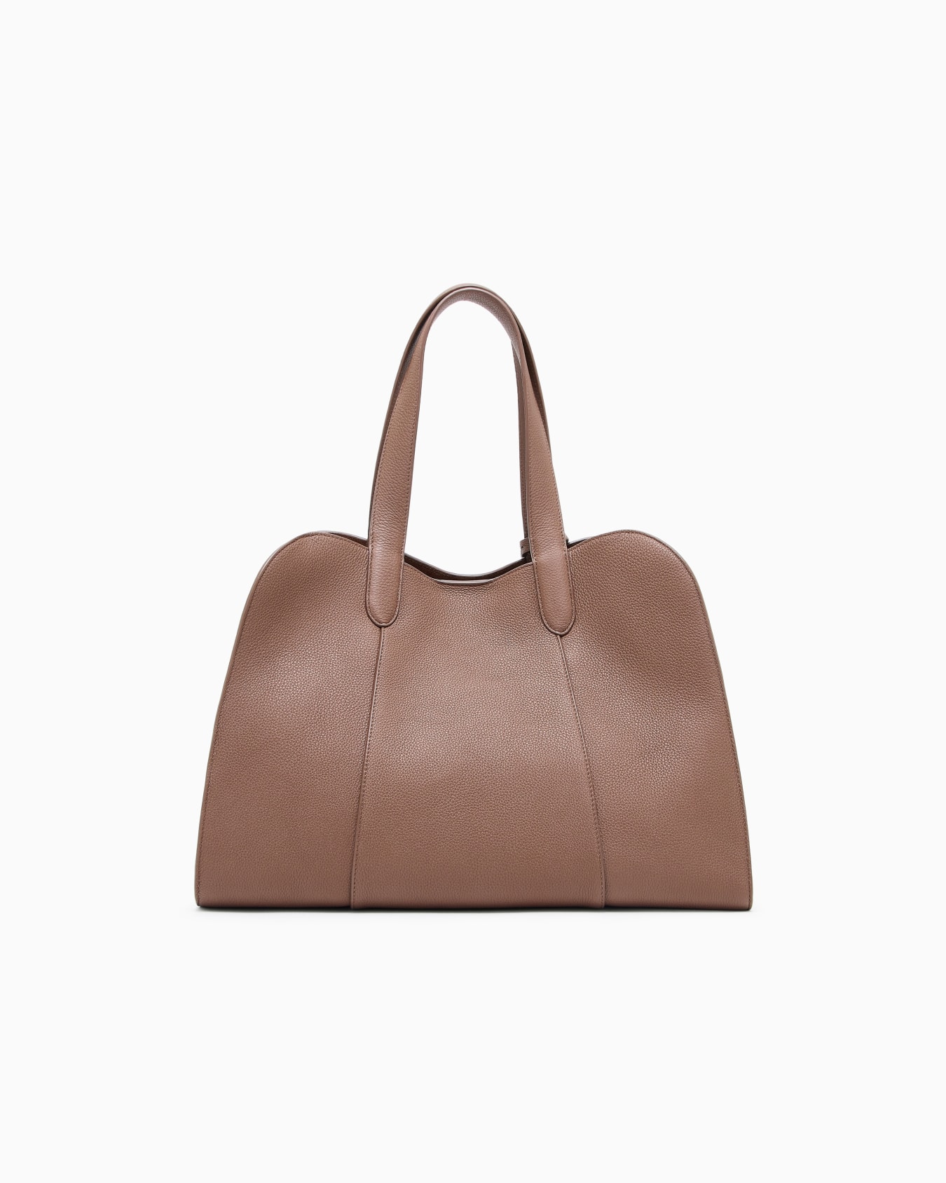 Large pebbled leather tote bag Slide 2