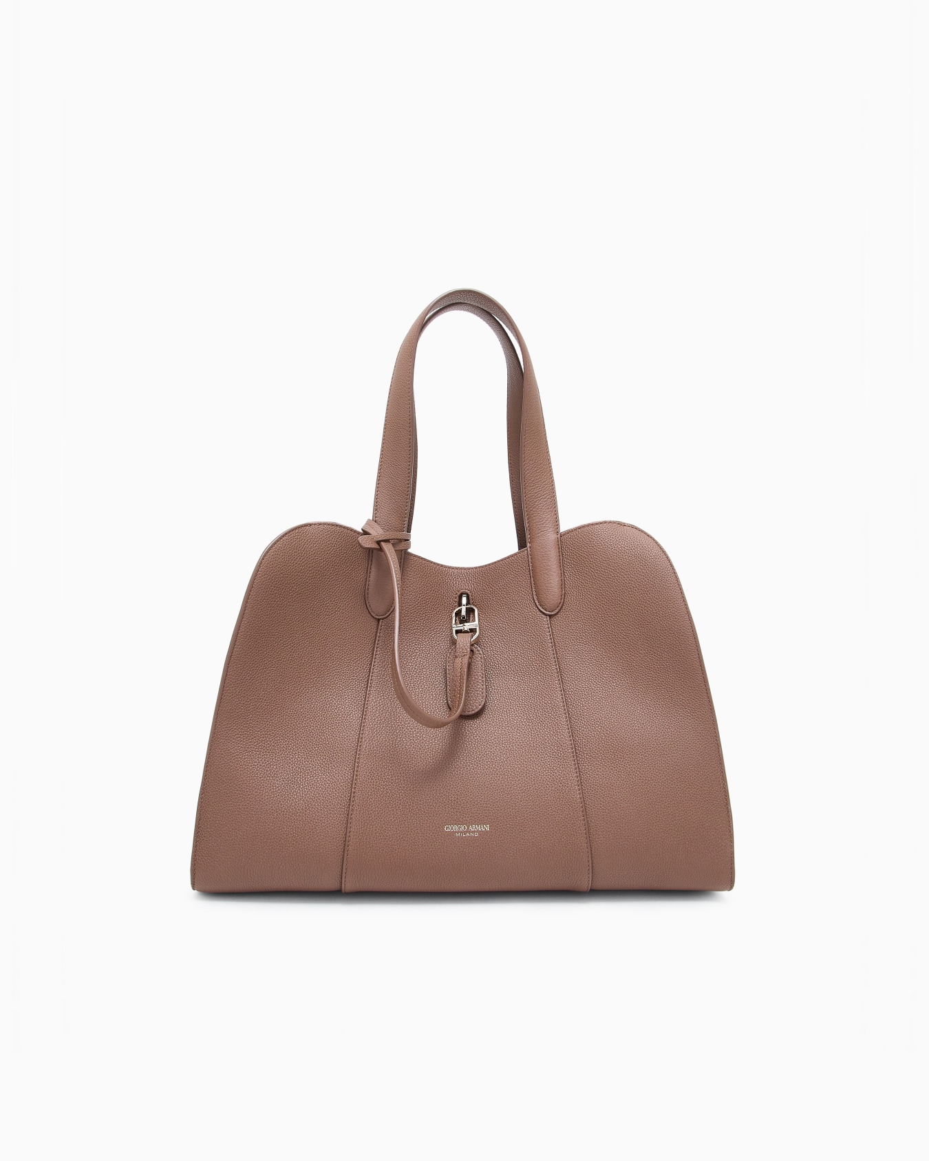 Large pebbled leather tote bag Slide 0