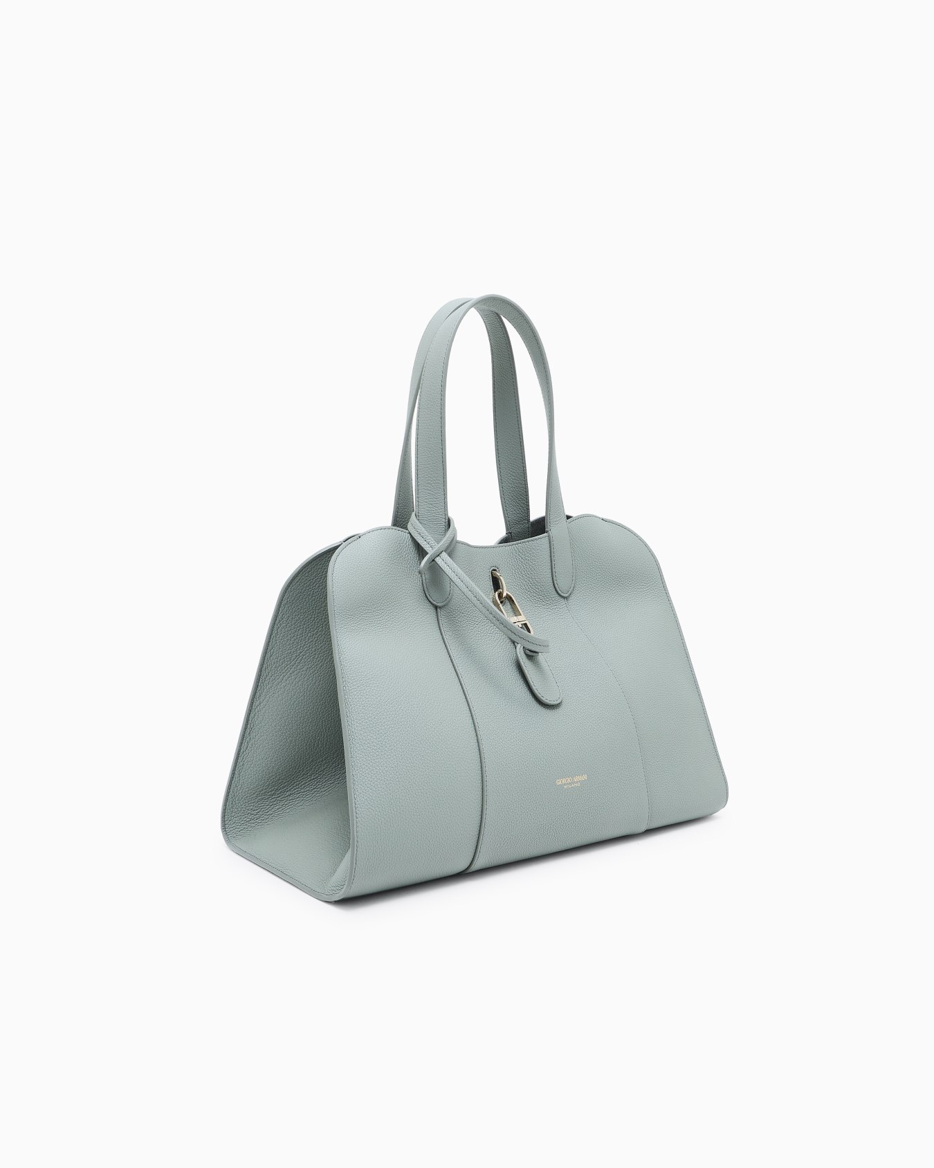 Large pebbled leather tote bag Slide 1