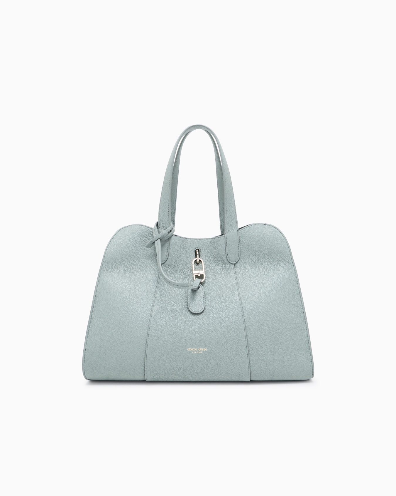 Large pebbled leather tote bag Slide 0