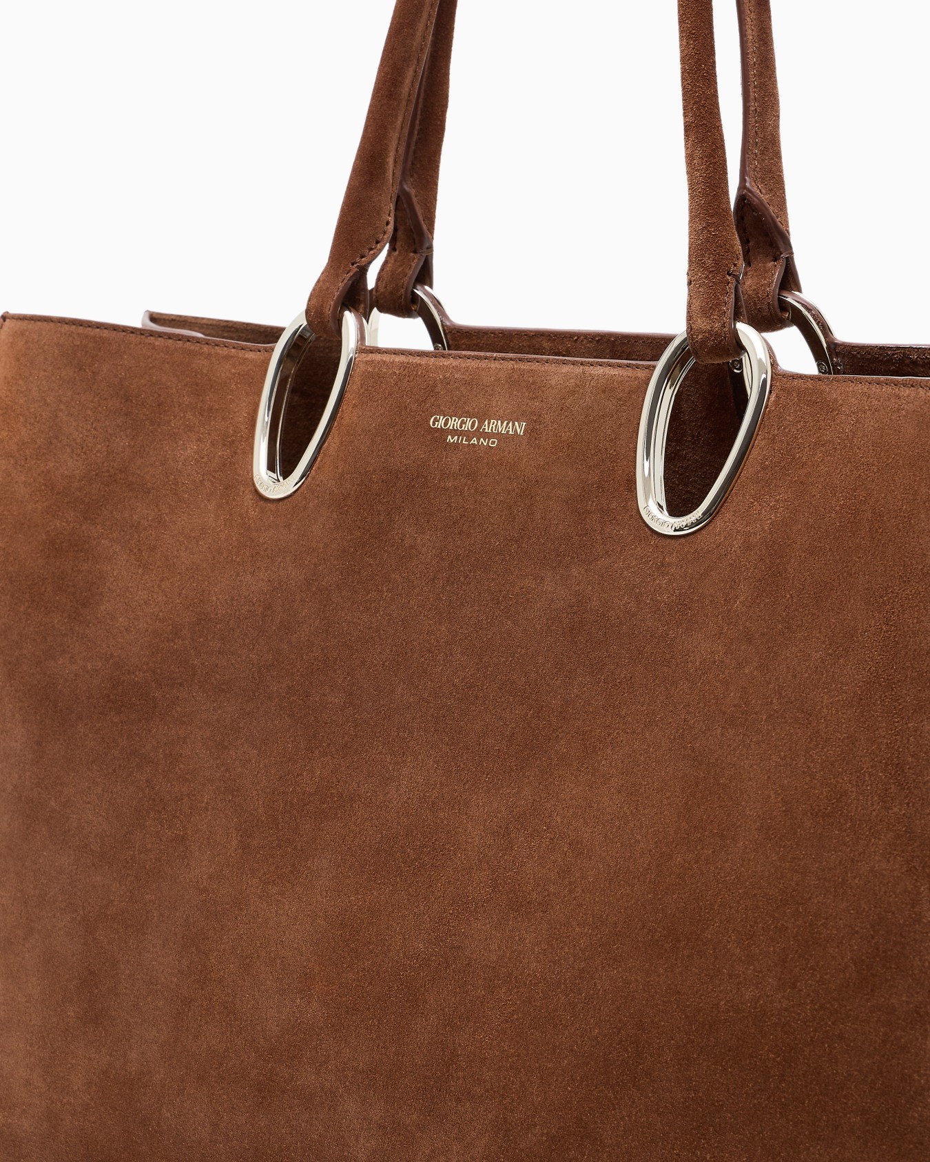 Sac cabas de taille moyenne en cuir suédé Diapositive 4