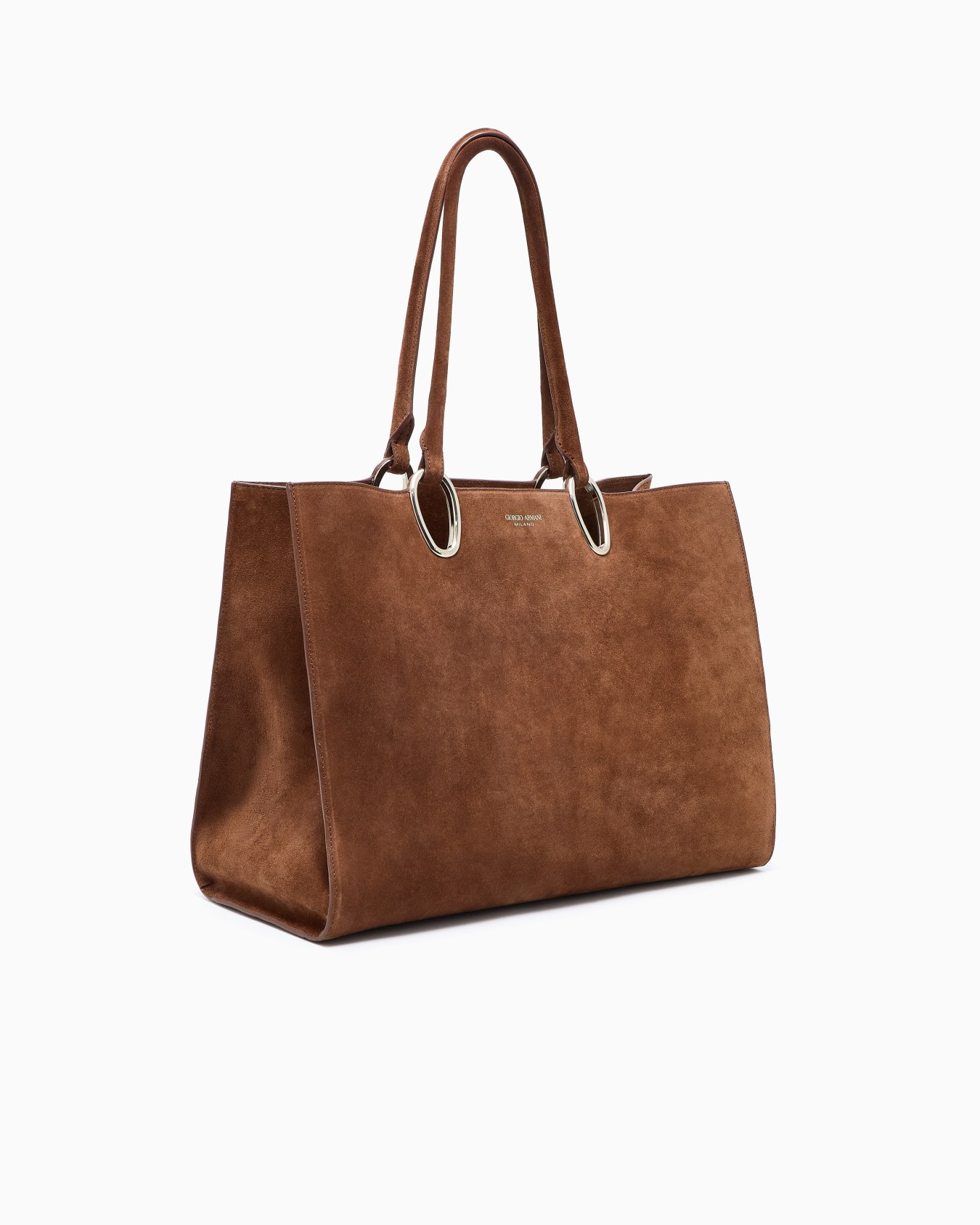 Sac cabas de taille moyenne en cuir suédé Diapositive 1