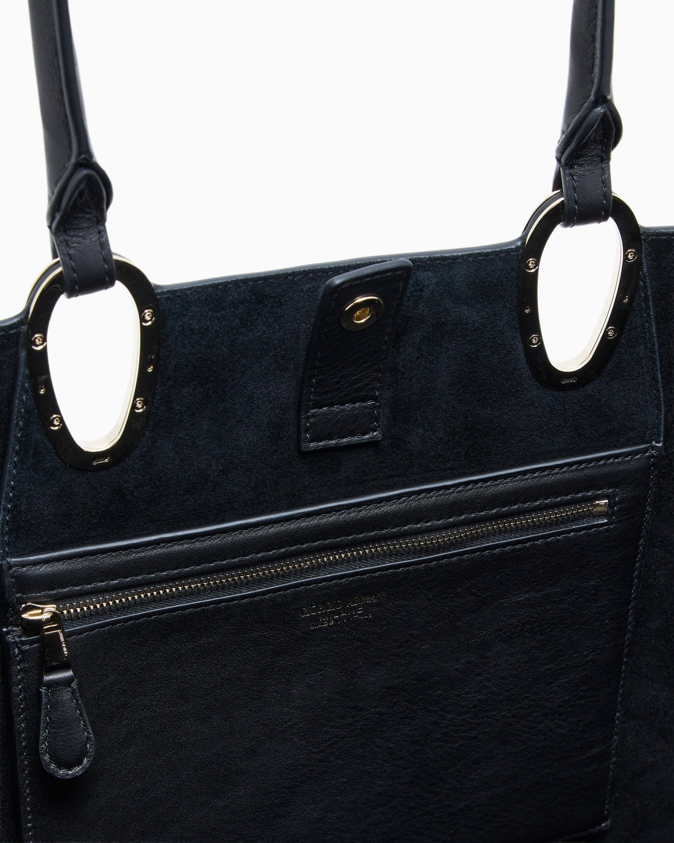 Medium shopper bag in leather Slide 3