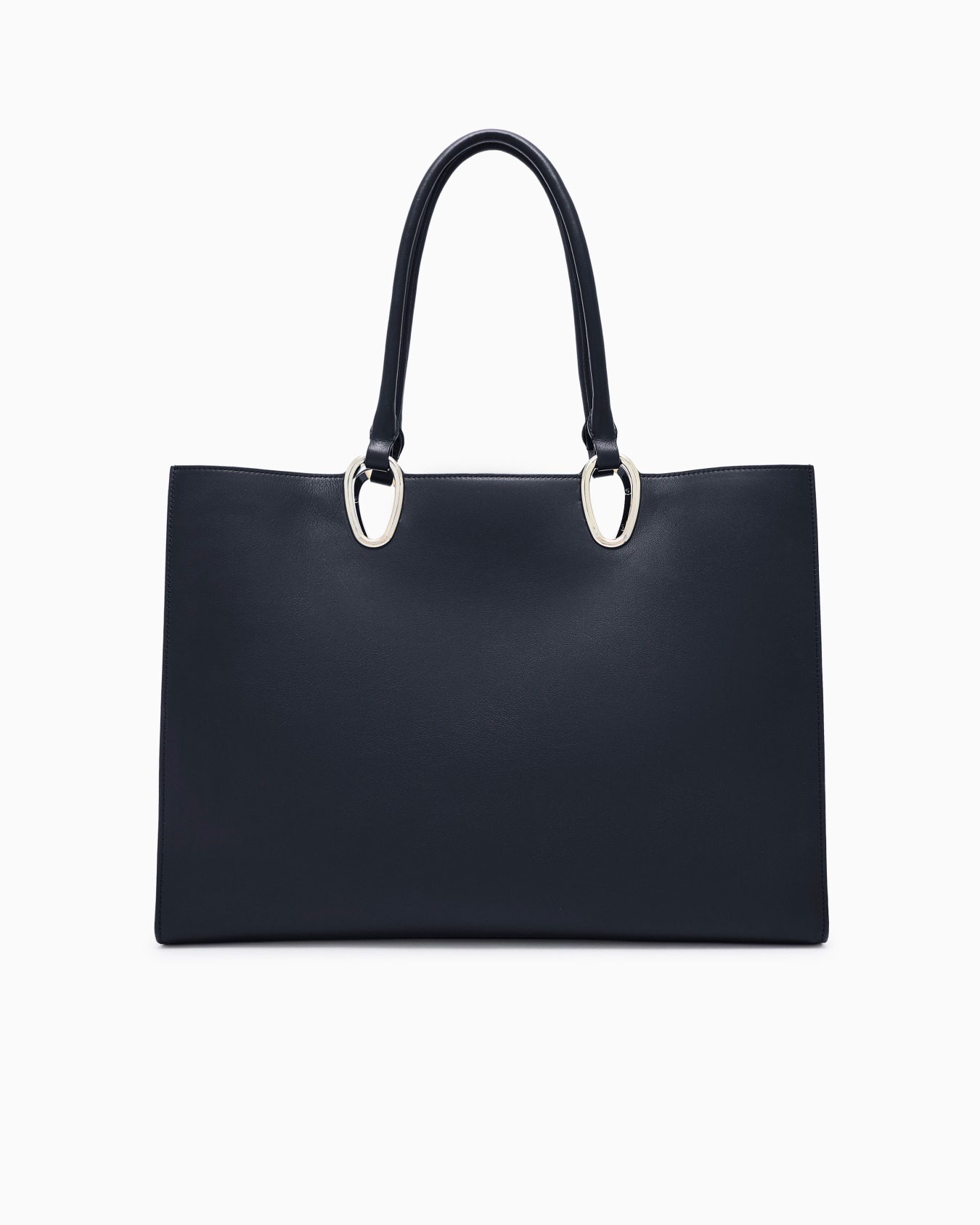 Medium shopper bag in leather Slide 2