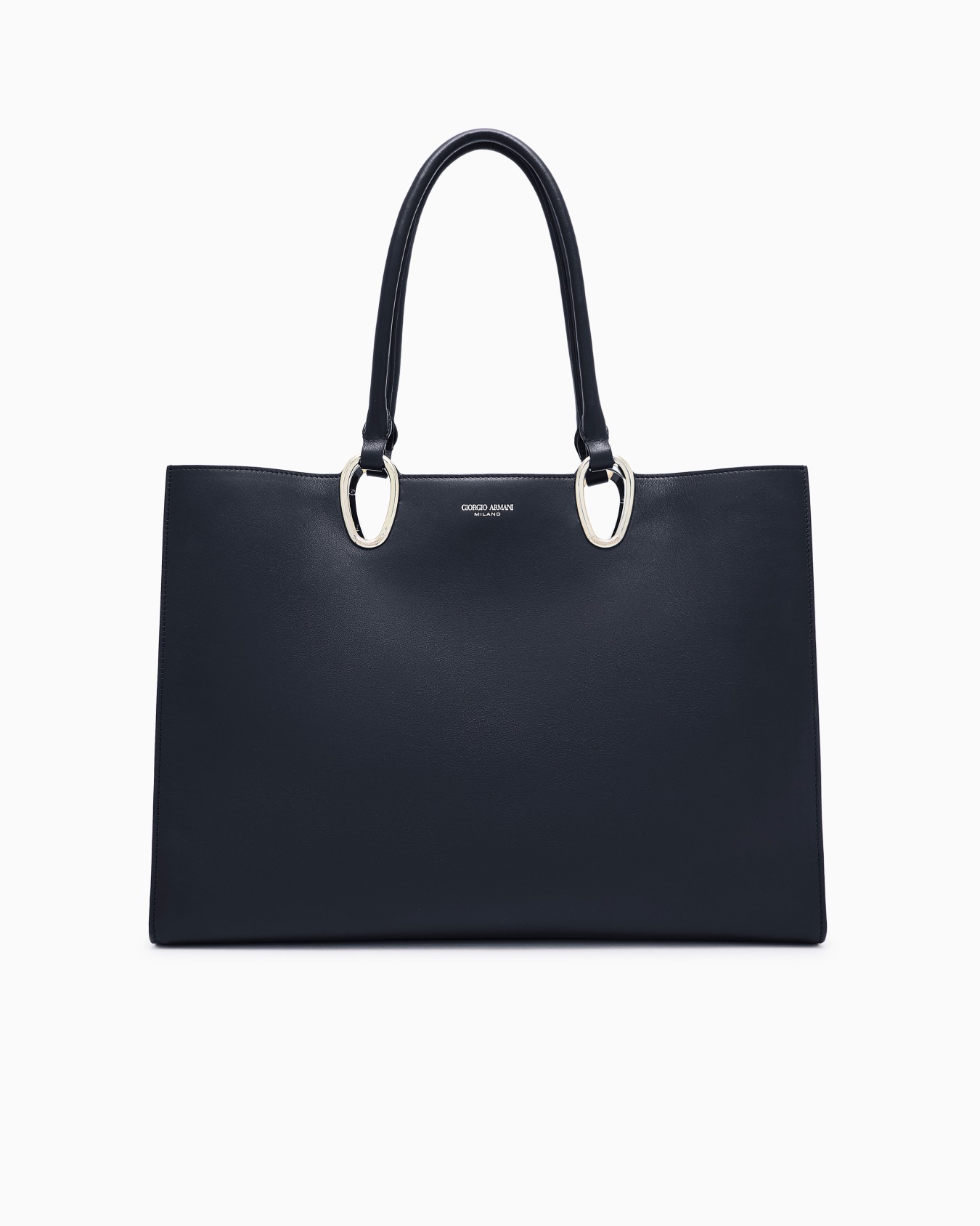 Medium shopper bag in leather Slide 0