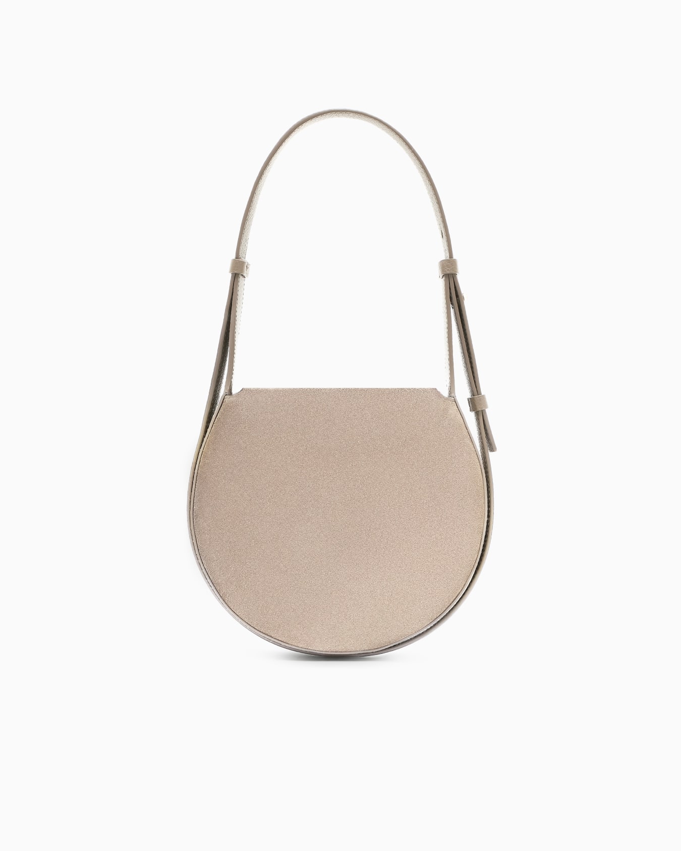 Bolso de hombro grande de ante y piel de becerro granulada Diapositiva 2